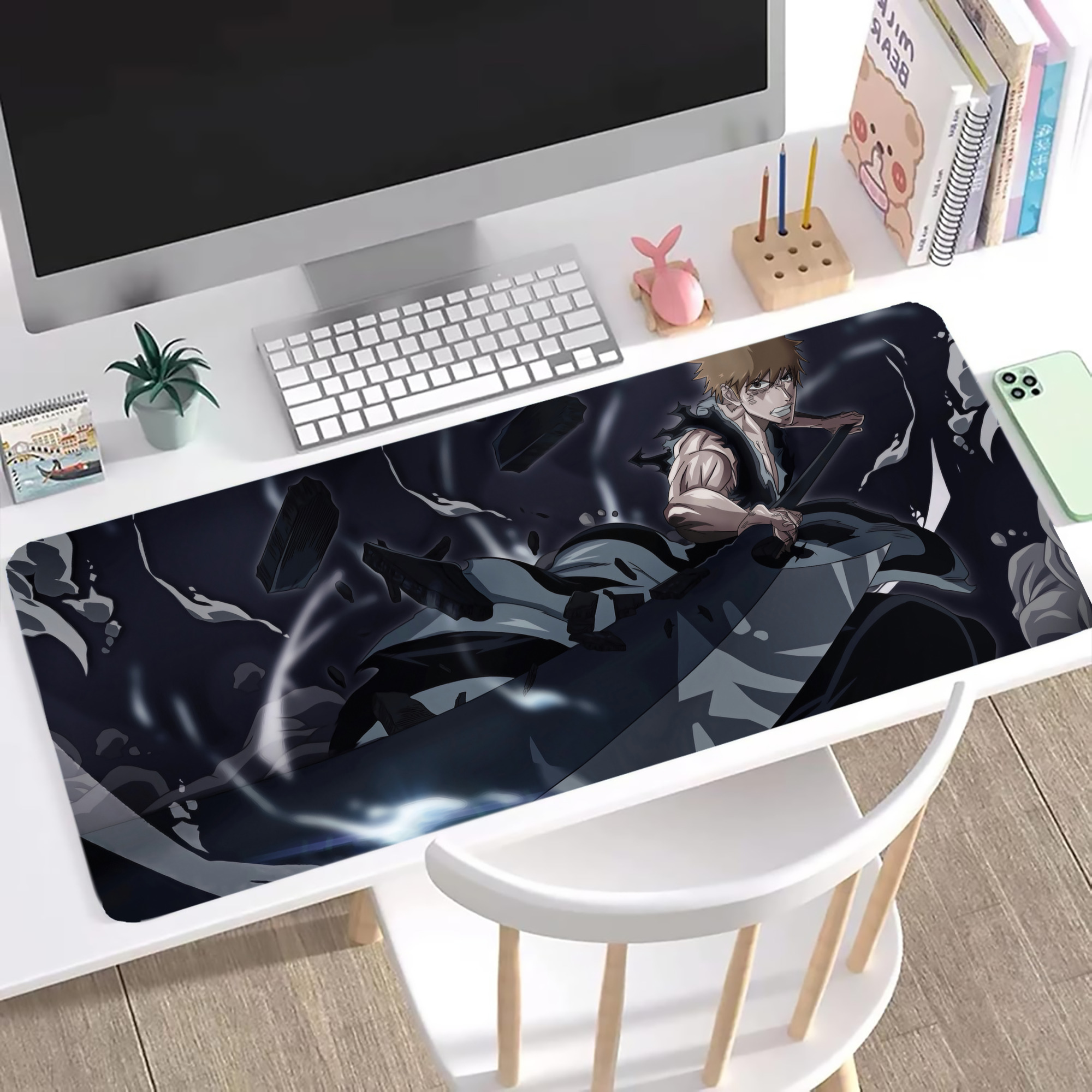 （画像用） ブリーチ BLEACH ステッチ加工 大判デスクマット／滑り止めマウスパッド