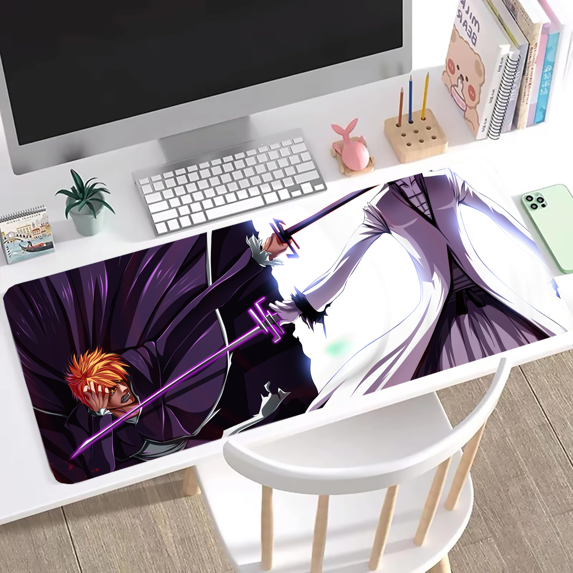 （画像用） ブリーチ BLEACH ステッチ加工 大判デスクマット／滑り止めマウスパッド