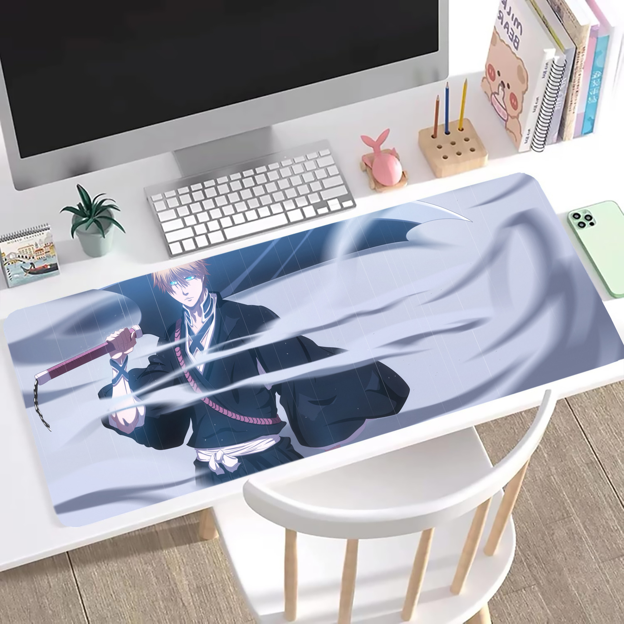 （画像用） ブリーチ BLEACH ステッチ加工 大判デスクマット／滑り止めマウスパッド