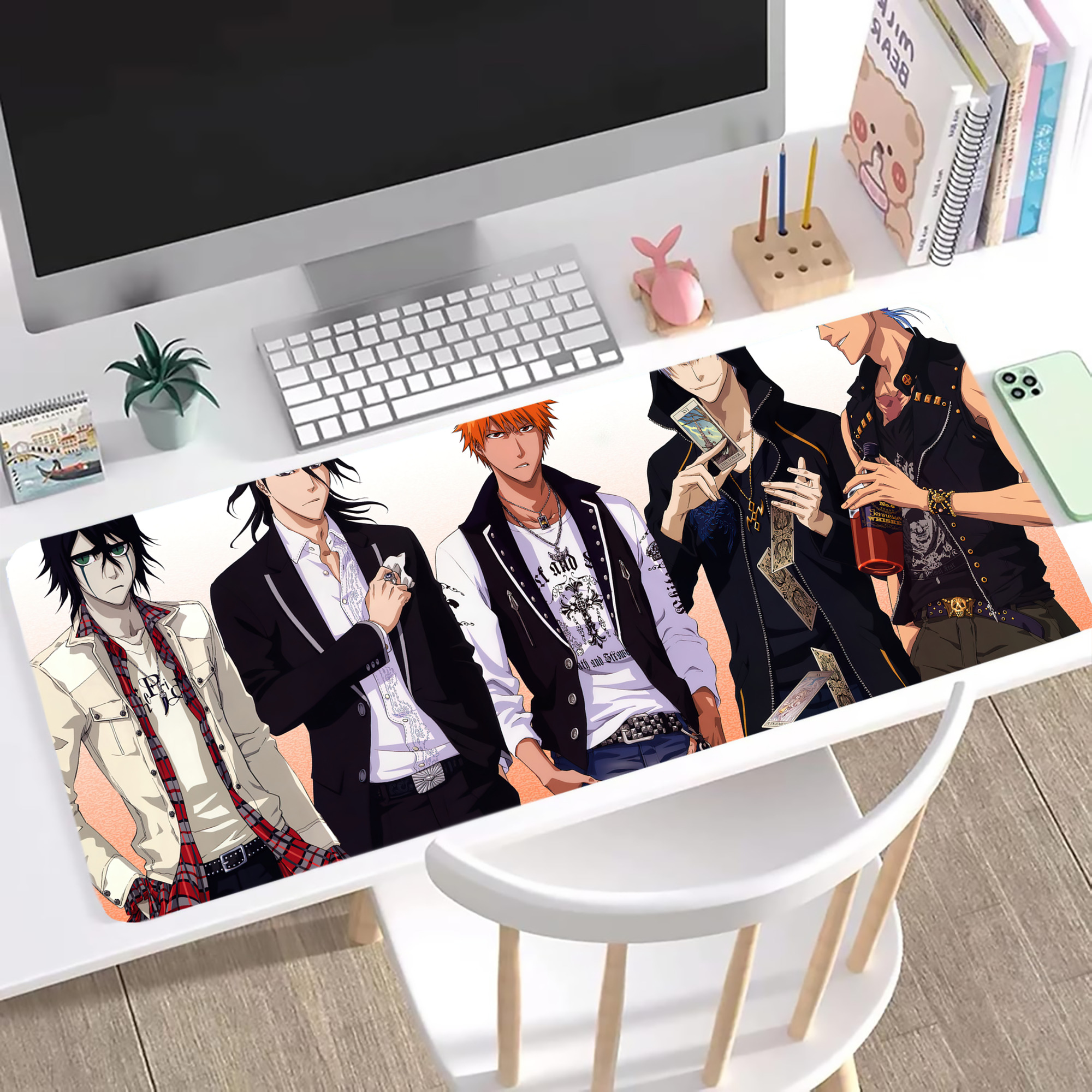 （画像用） ブリーチ BLEACH ステッチ加工 大判デスクマット／滑り止めマウスパッド