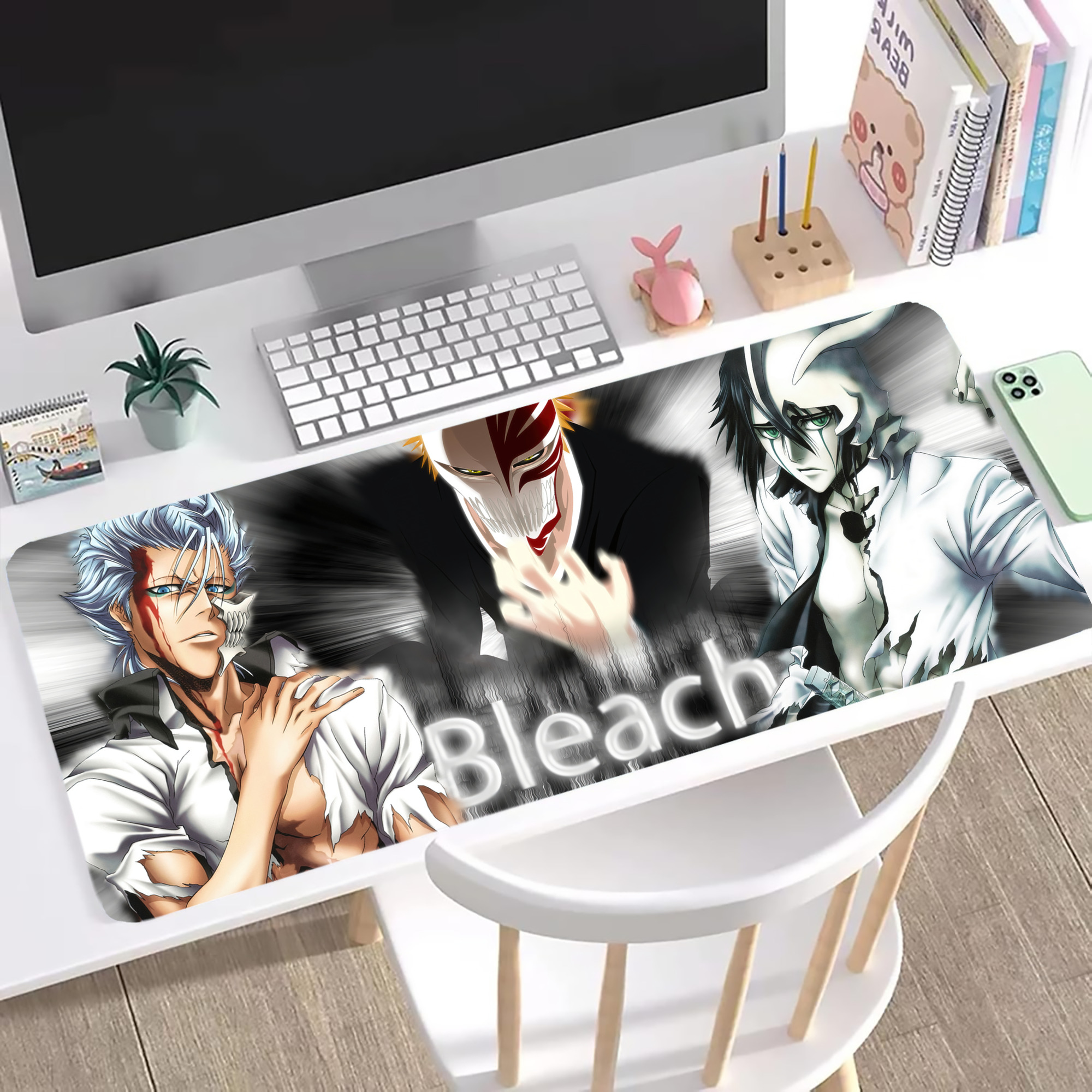 （画像用） ブリーチ BLEACH ステッチ加工 大判デスクマット／滑り止めマウスパッド