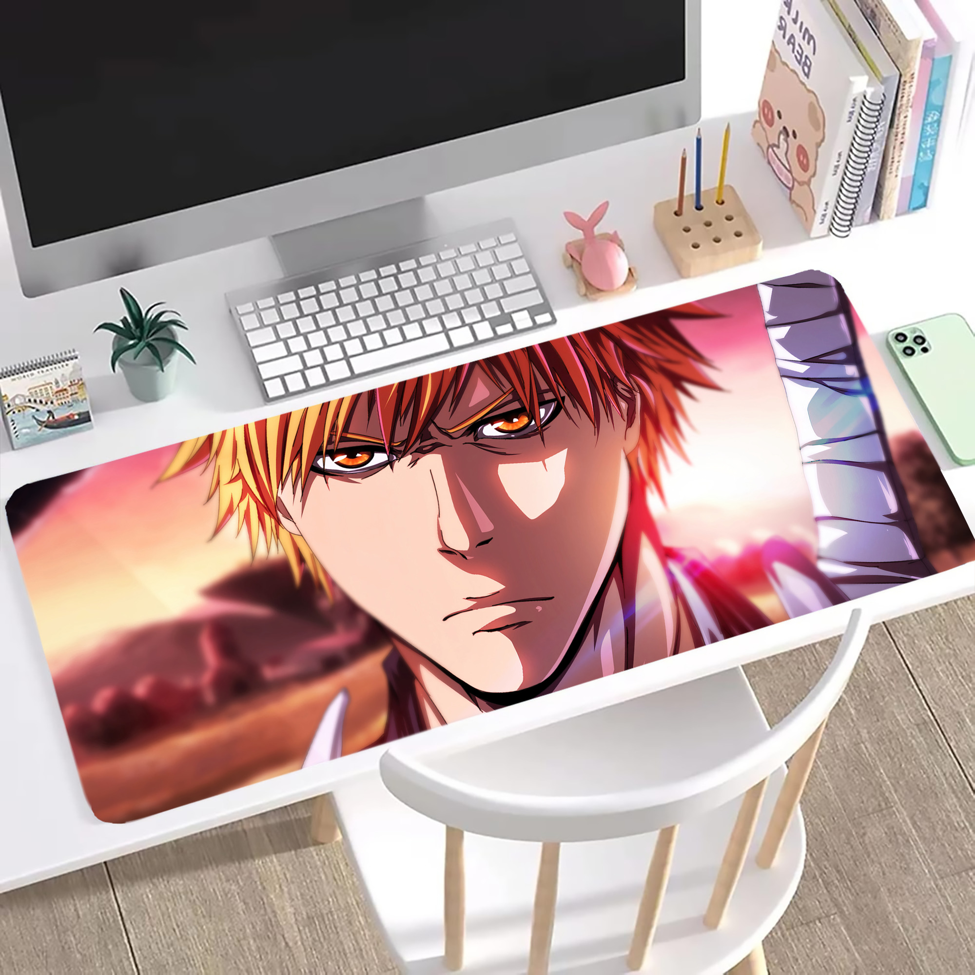（画像用） ブリーチ BLEACH ステッチ加工 大判デスクマット／滑り止めマウスパッド