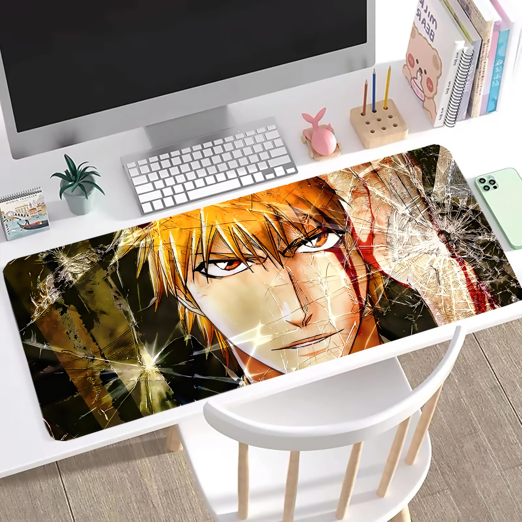 （画像用） ブリーチ BLEACH ステッチ加工 大判デスクマット／滑り止めマウスパッド