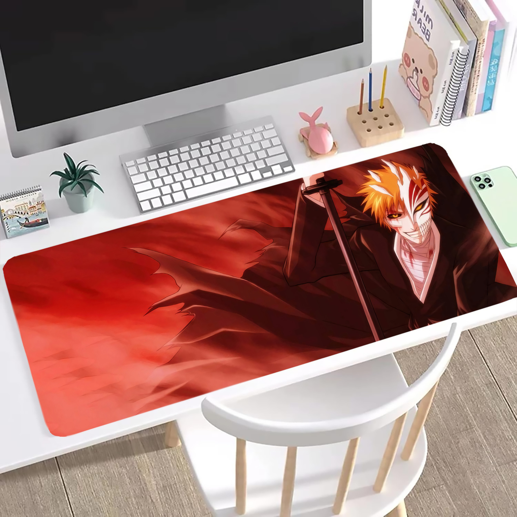 （画像用） ブリーチ BLEACH ステッチ加工 大判デスクマット／滑り止めマウスパッド