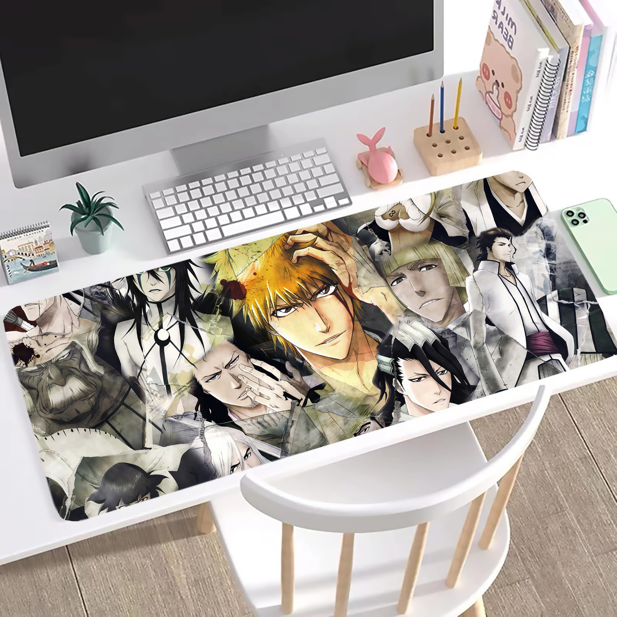 （画像用） ブリーチ BLEACH ステッチ加工 大判デスクマット／滑り止めマウスパッド