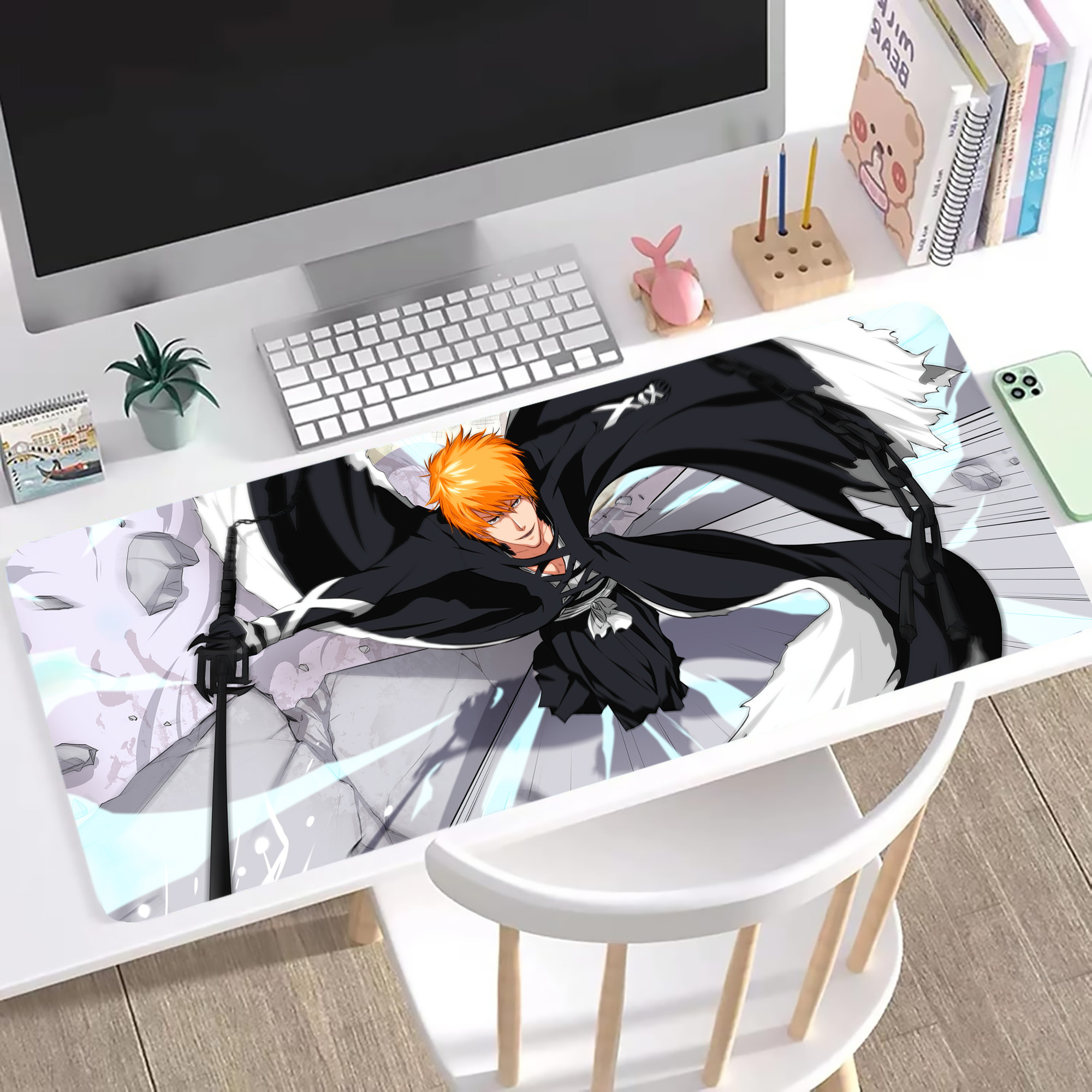 （画像用） ブリーチ BLEACH ステッチ加工 大判デスクマット／滑り止めマウスパッド