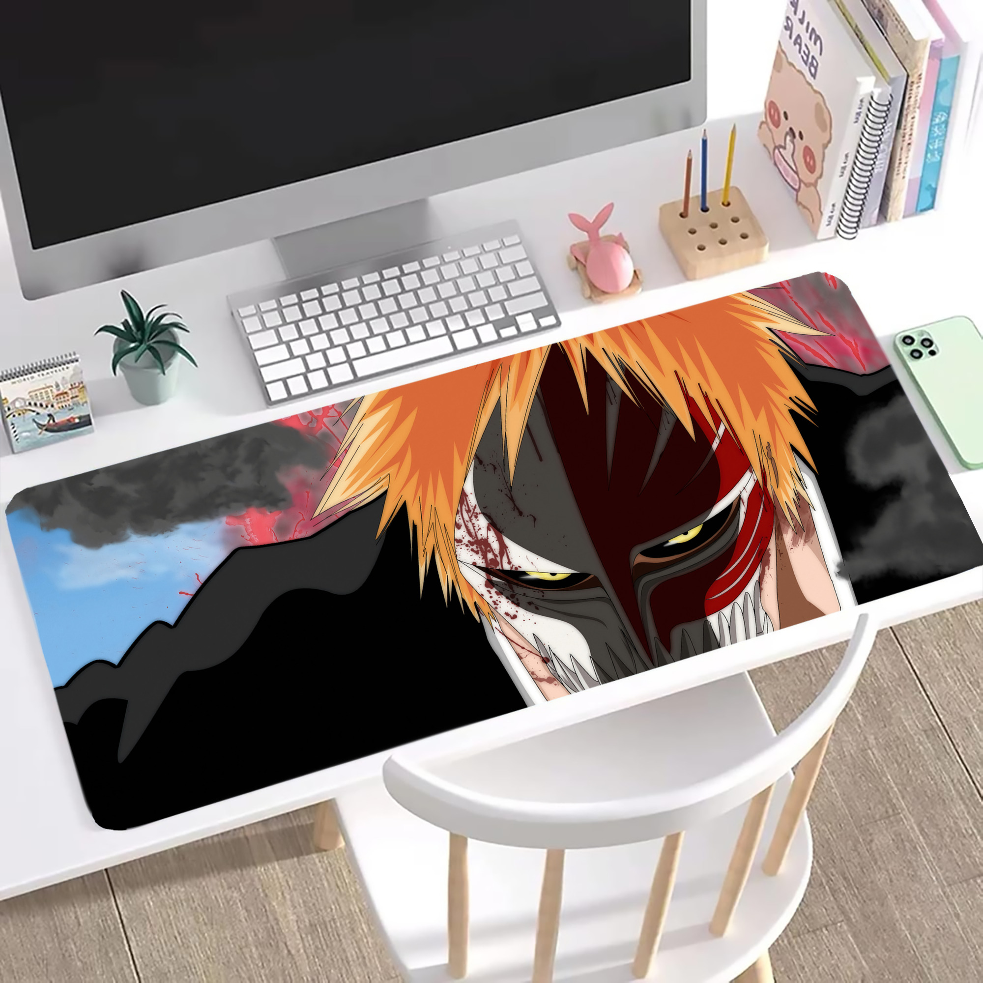 （画像用） ブリーチ BLEACH ステッチ加工 大判デスクマット／滑り止めマウスパッド