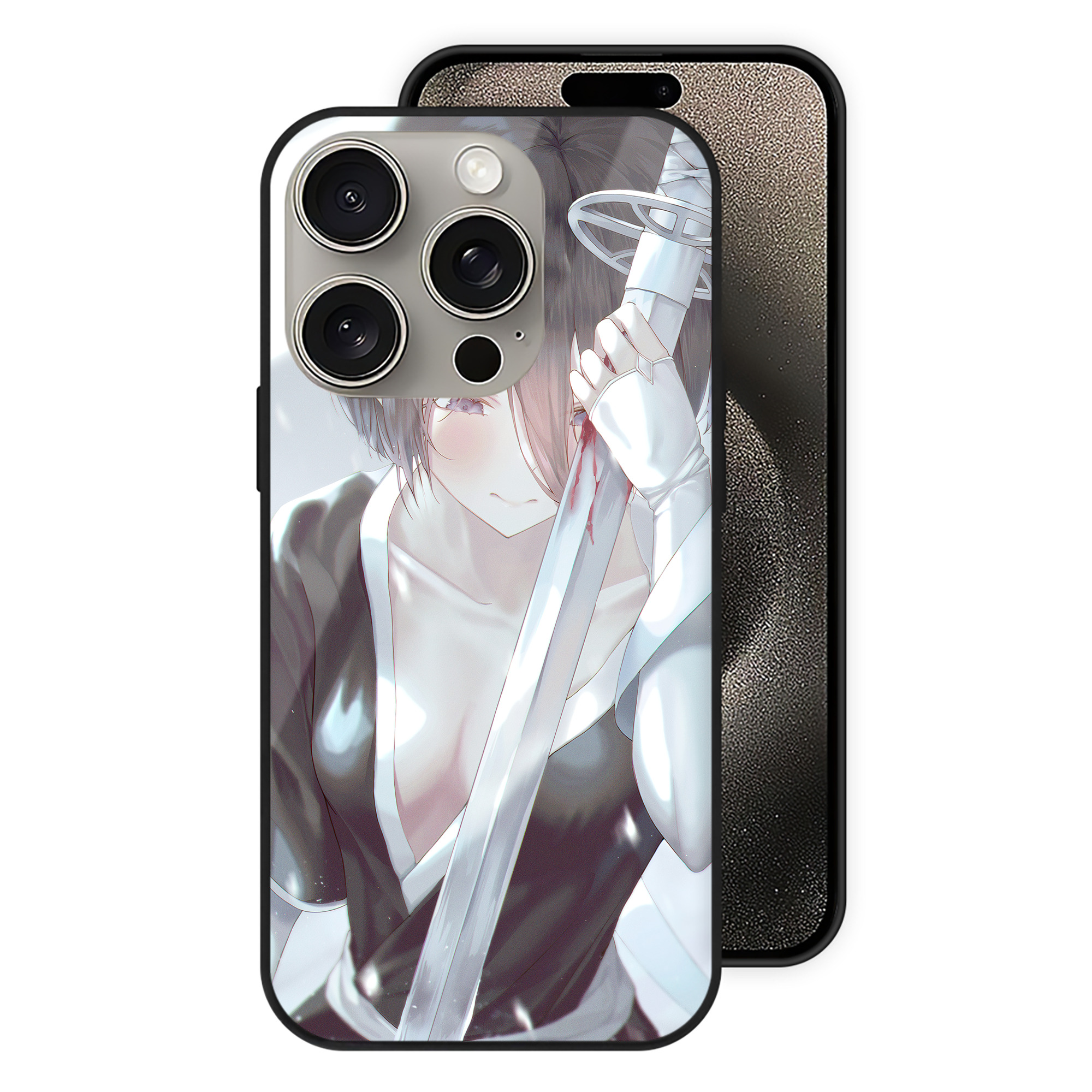 （画像用） ブリーチ BLEACH 【iPhone15Pro対応】スマホケース 耐衝撃＆黄変防止 背面ガラス