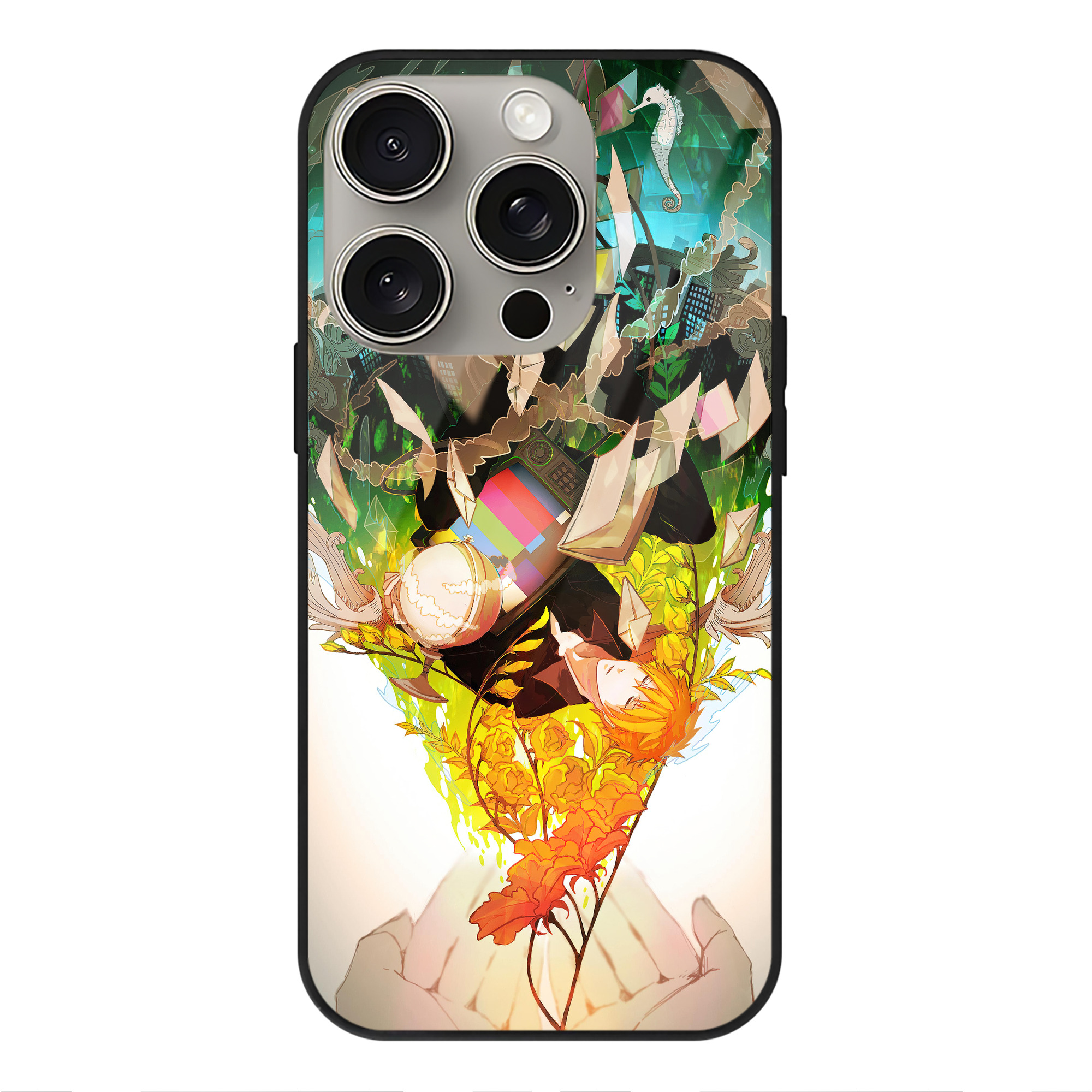 （画像用） ブリーチ BLEACH 【iPhone15Pro対応】スマホケース 耐衝撃＆黄変防止 背面ガラス