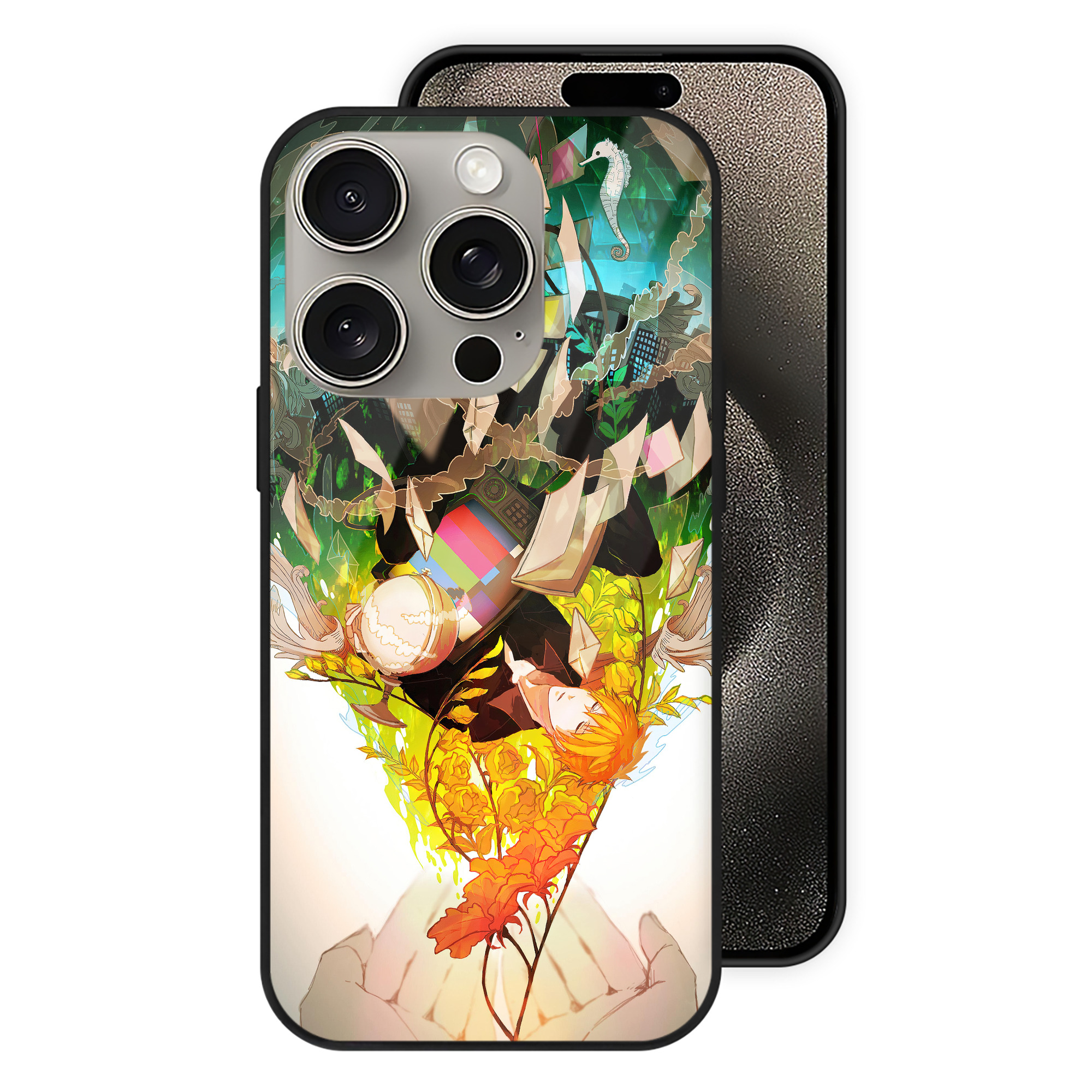 （画像用） ブリーチ BLEACH 【iPhone15Pro対応】スマホケース 耐衝撃＆黄変防止 背面ガラス