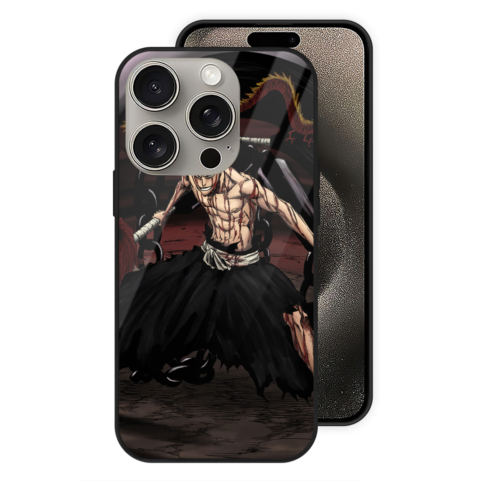 （画像用） ブリーチ BLEACH 【iPhone15Pro対応】スマホケース 耐衝撃＆黄変防止 背面ガラス