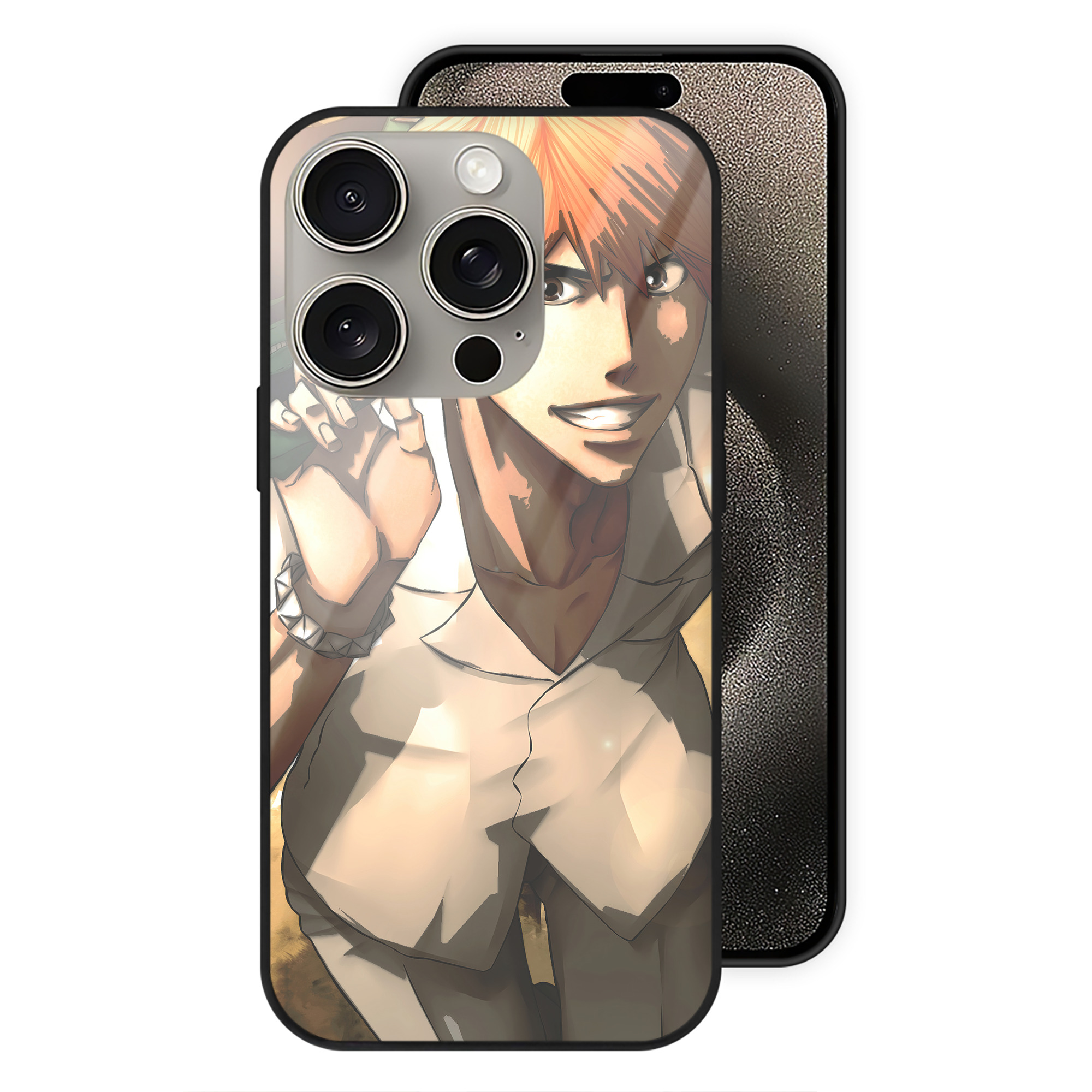 （画像用） ブリーチ BLEACH 【iPhone15Pro対応】スマホケース 耐衝撃＆黄変防止 背面ガラス
