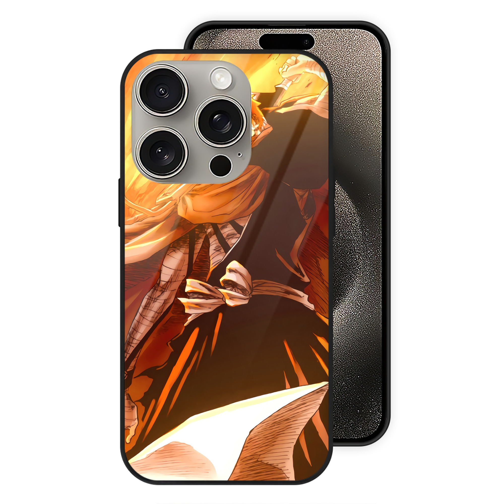 （画像用） ブリーチ BLEACH 【iPhone15Pro対応】スマホケース 耐衝撃＆黄変防止 背面ガラス