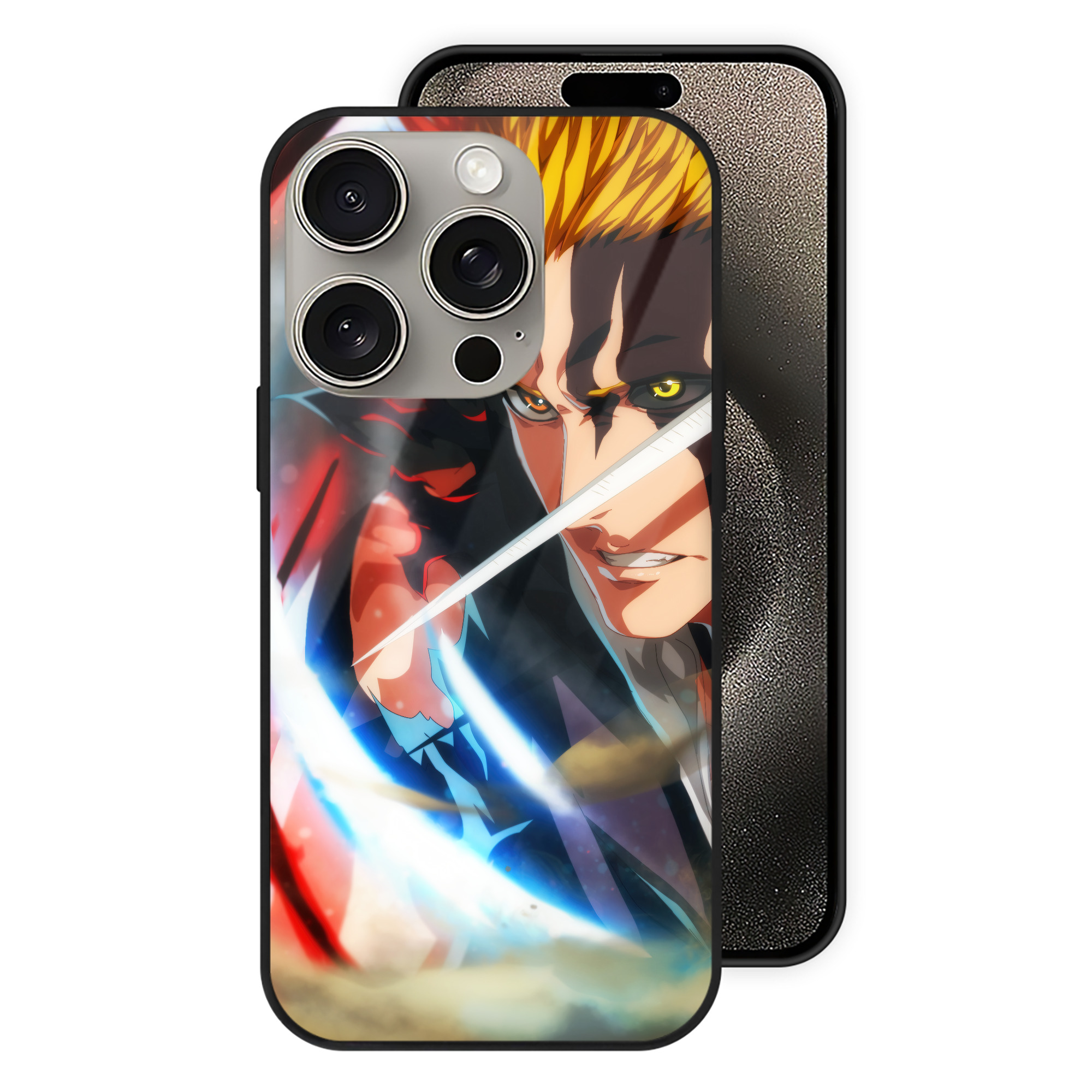 （画像用） ブリーチ BLEACH 【iPhone15Pro対応】スマホケース 耐衝撃＆黄変防止 背面ガラス