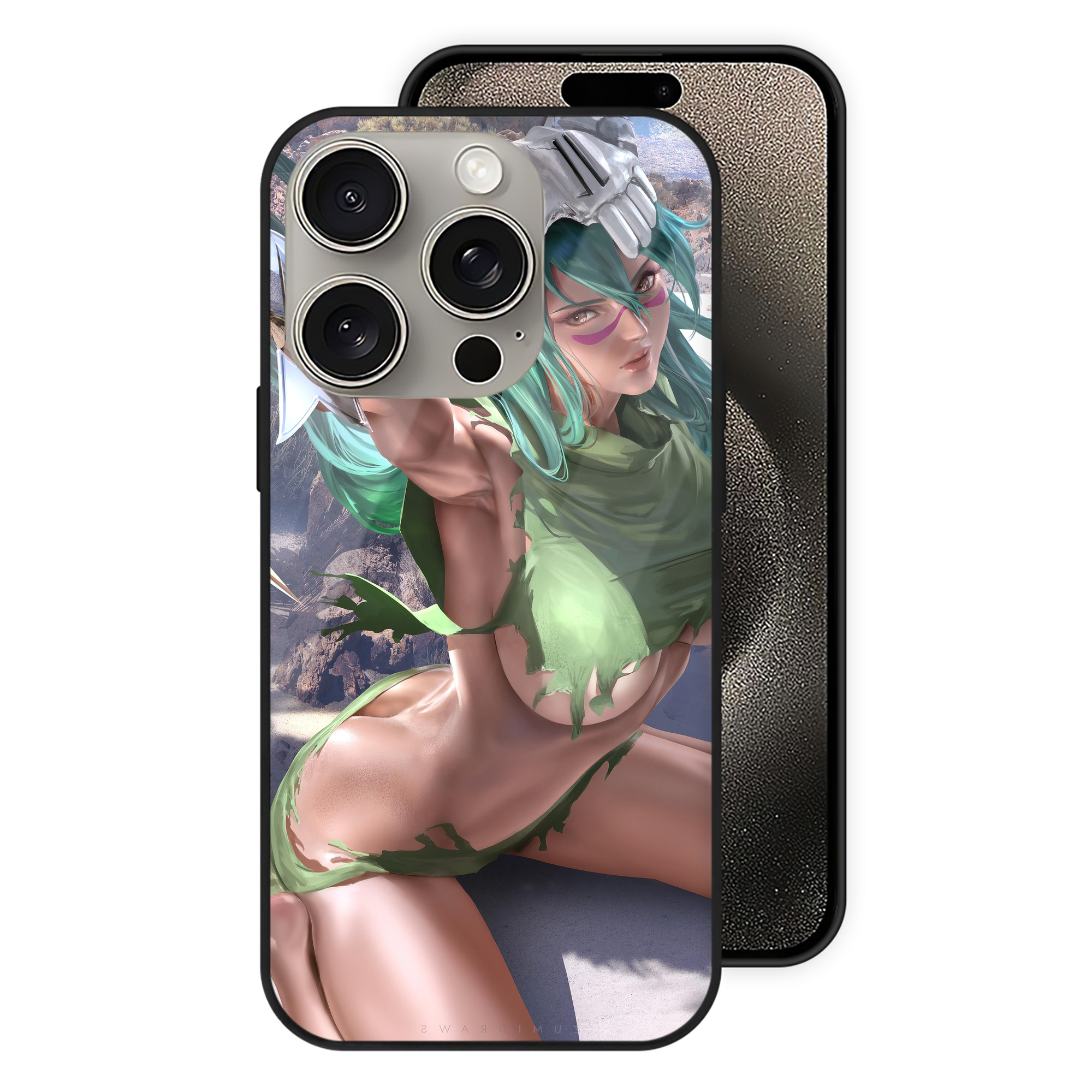 （画像用） ブリーチ BLEACH 【iPhone15Pro対応】スマホケース 耐衝撃＆黄変防止 背面ガラス