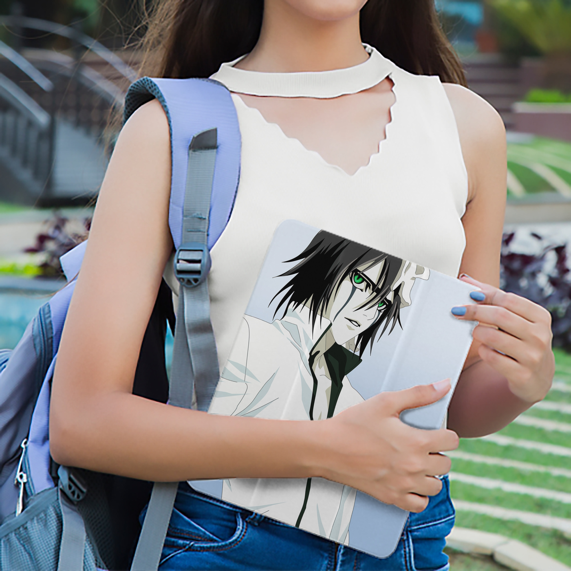 ブリーチ BLEACH IPad ケース ペン収納付き 三つ折りスタンド PUレザー×シリコン 対応機種9.5/10.5/10.9インチ