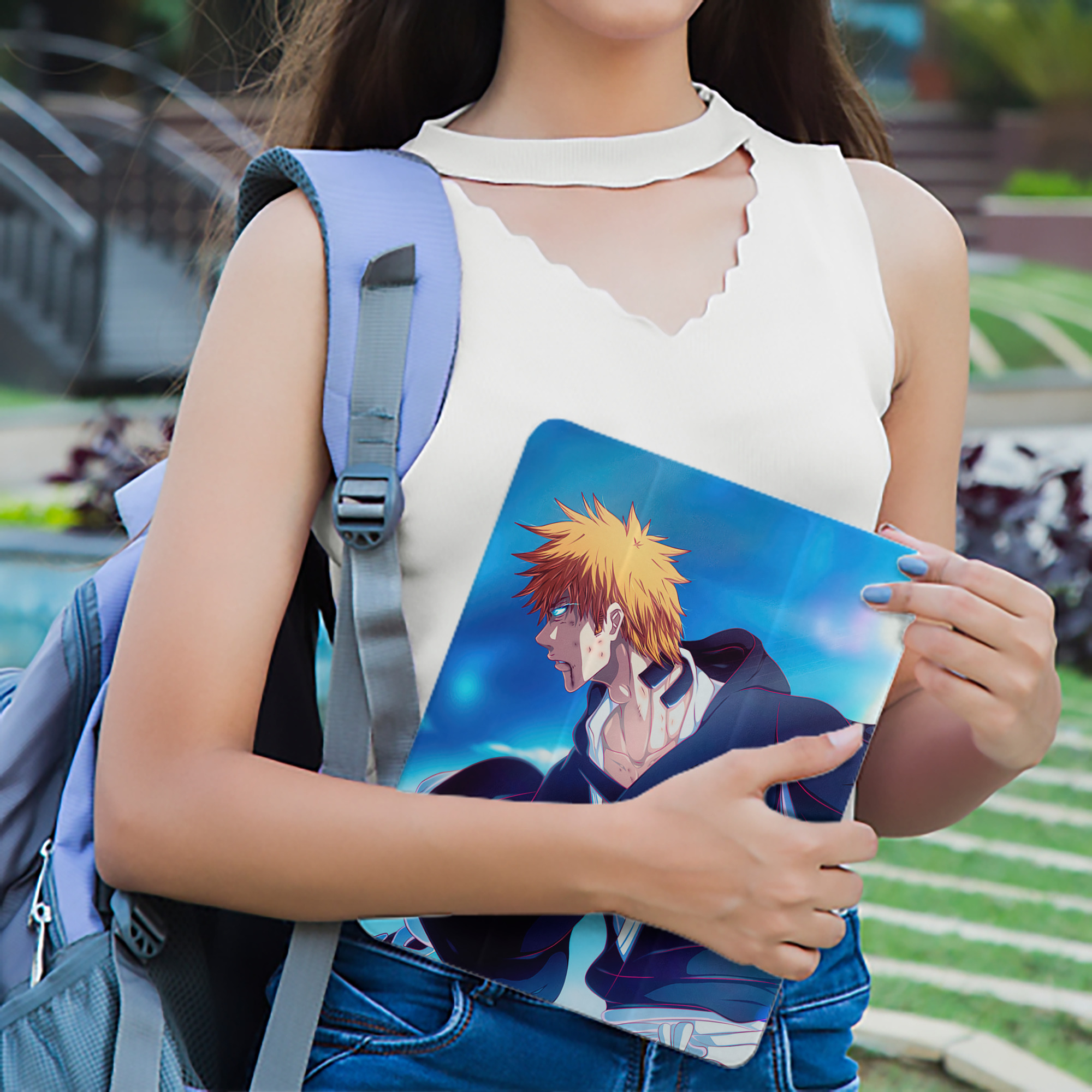 ブリーチ BLEACH IPad ケース ペン収納付き 三つ折りスタンド PUレザー×シリコン 対応機種9.5/10.5/10.9インチ