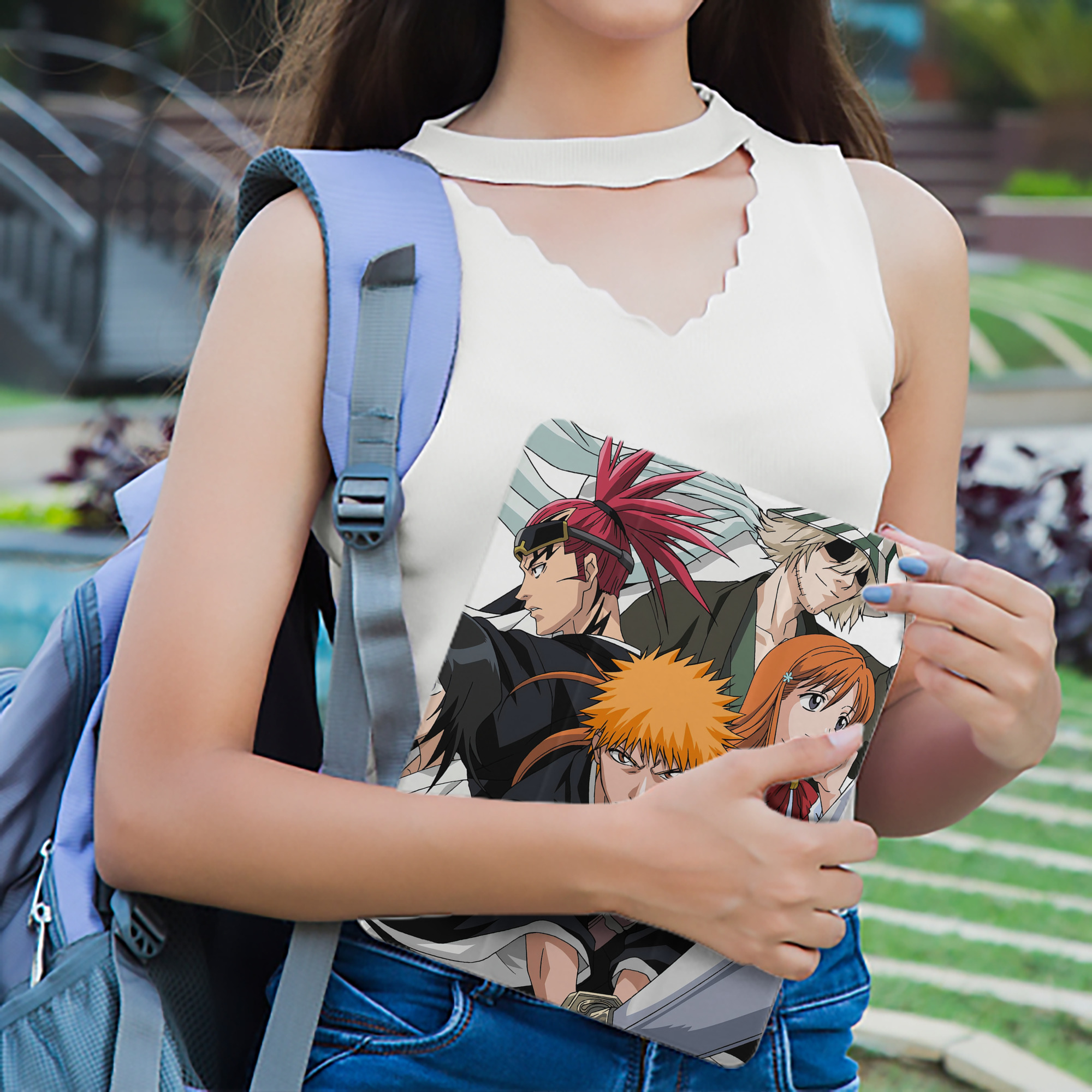 ブリーチ BLEACH IPad ケース ペン収納付き 三つ折りスタンド PUレザー×シリコン 対応機種9.5/10.5/10.9インチ