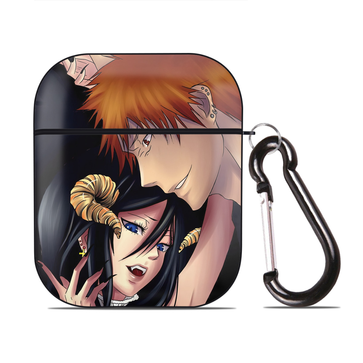（画像用） ブリーチ BLEACH AirPods 第2世代保護ケース ハードシェル ブラック 耐衝撃・防指紋・カラビナ付き