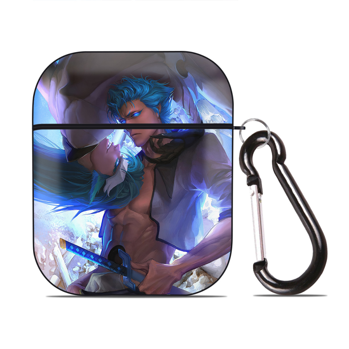 （画像用） ブリーチ BLEACH AirPods 第2世代保護ケース ハードシェル ブラック 耐衝撃・防指紋・カラビナ付き