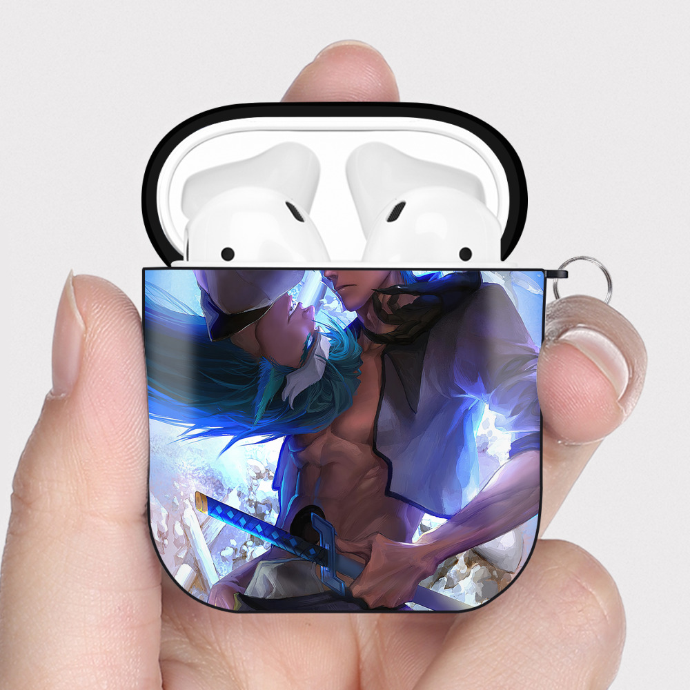 （画像用） ブリーチ BLEACH AirPods 第2世代保護ケース ハードシェル ブラック 耐衝撃・防指紋・カラビナ付き