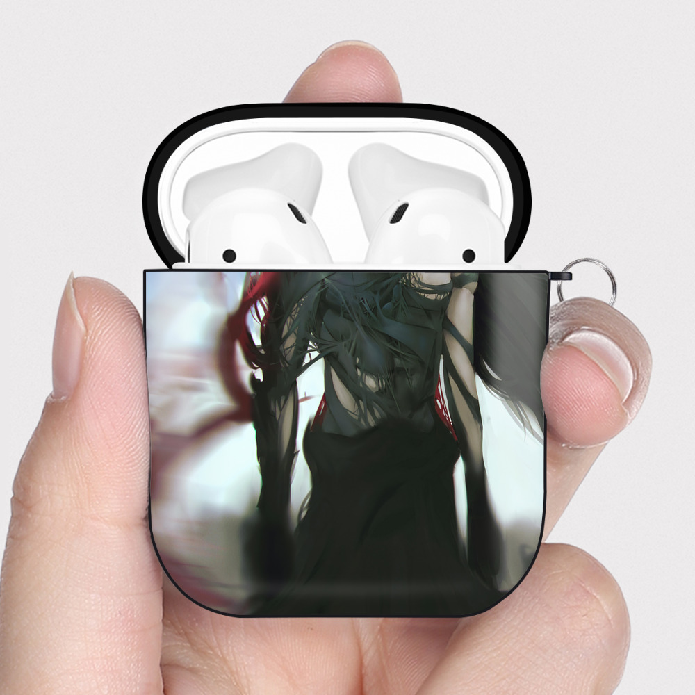 （画像用） ブリーチ BLEACH AirPods 第2世代保護ケース ハードシェル ブラック 耐衝撃・防指紋・カラビナ付き