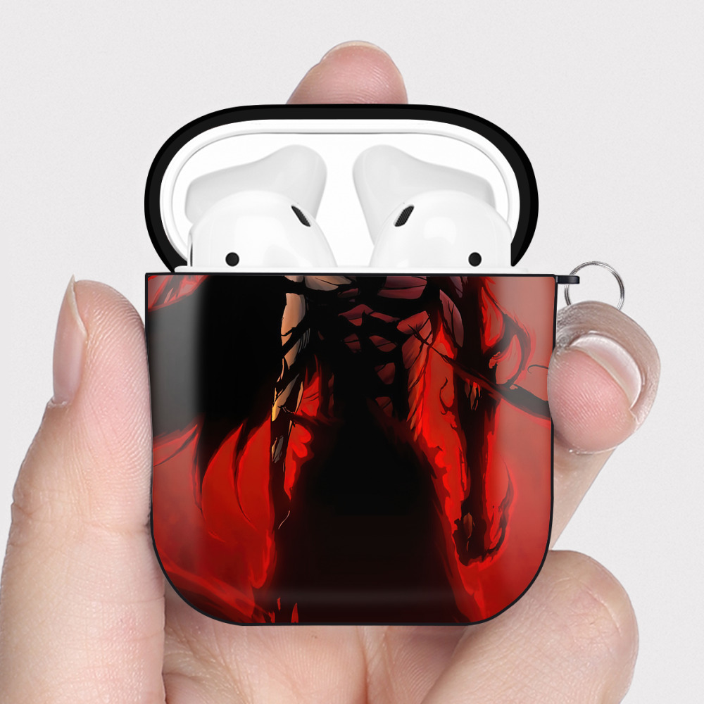 （画像用） ブリーチ BLEACH AirPods 第2世代保護ケース ハードシェル ブラック 耐衝撃・防指紋・カラビナ付き