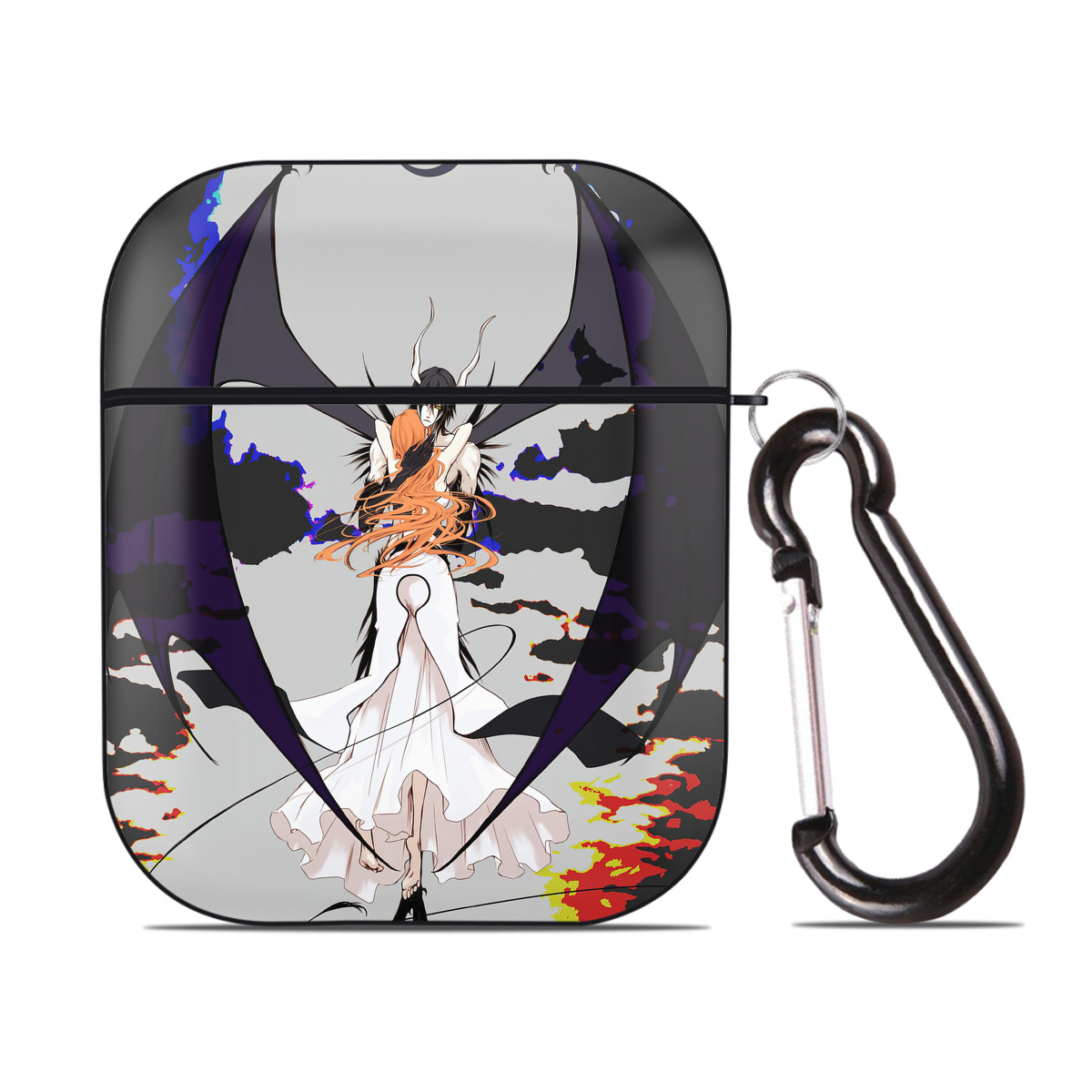 （画像用） ブリーチ BLEACH AirPods 第2世代保護ケース ハードシェル ブラック 耐衝撃・防指紋・カラビナ付き