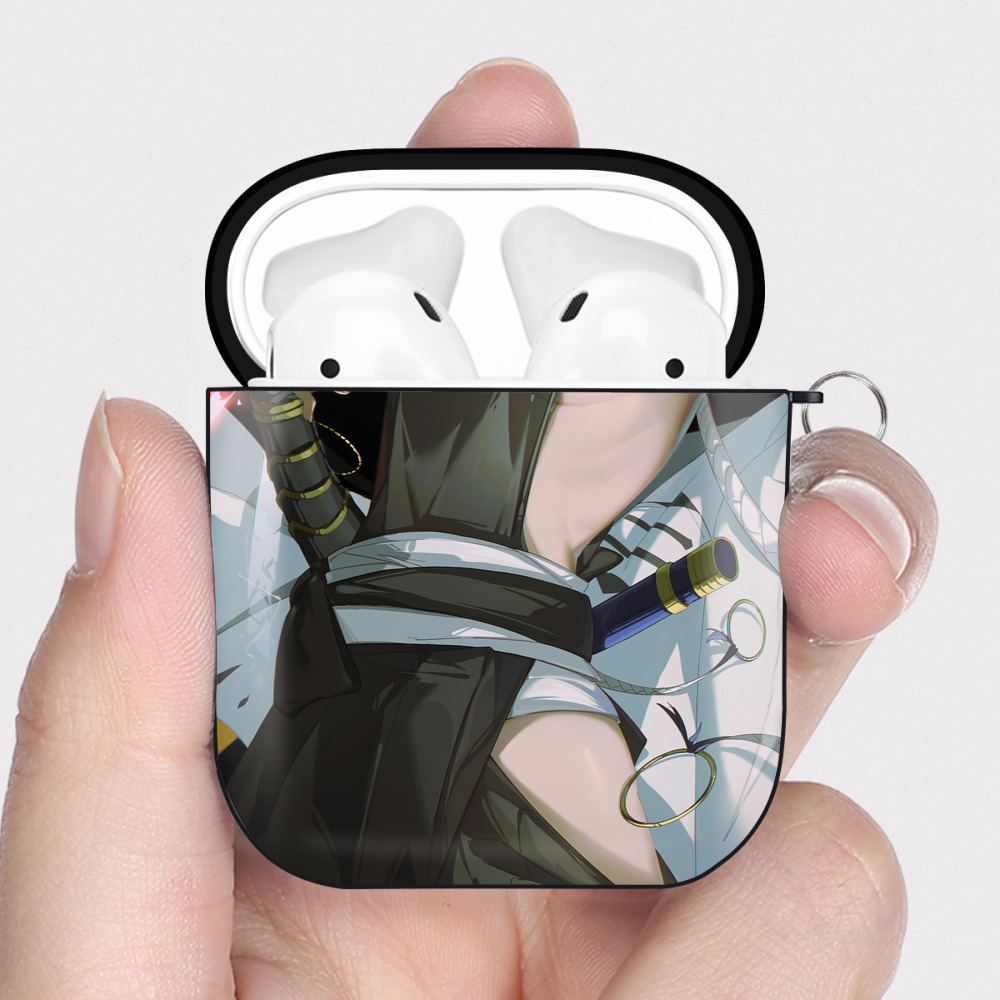 （画像用） ブリーチ BLEACH AirPods 第2世代保護ケース ハードシェル ブラック 耐衝撃・防指紋・カラビナ付き