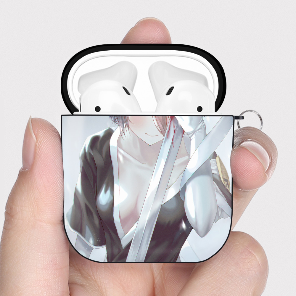 （画像用） ブリーチ BLEACH AirPods 第2世代保護ケース ハードシェル ブラック 耐衝撃・防指紋・カラビナ付き