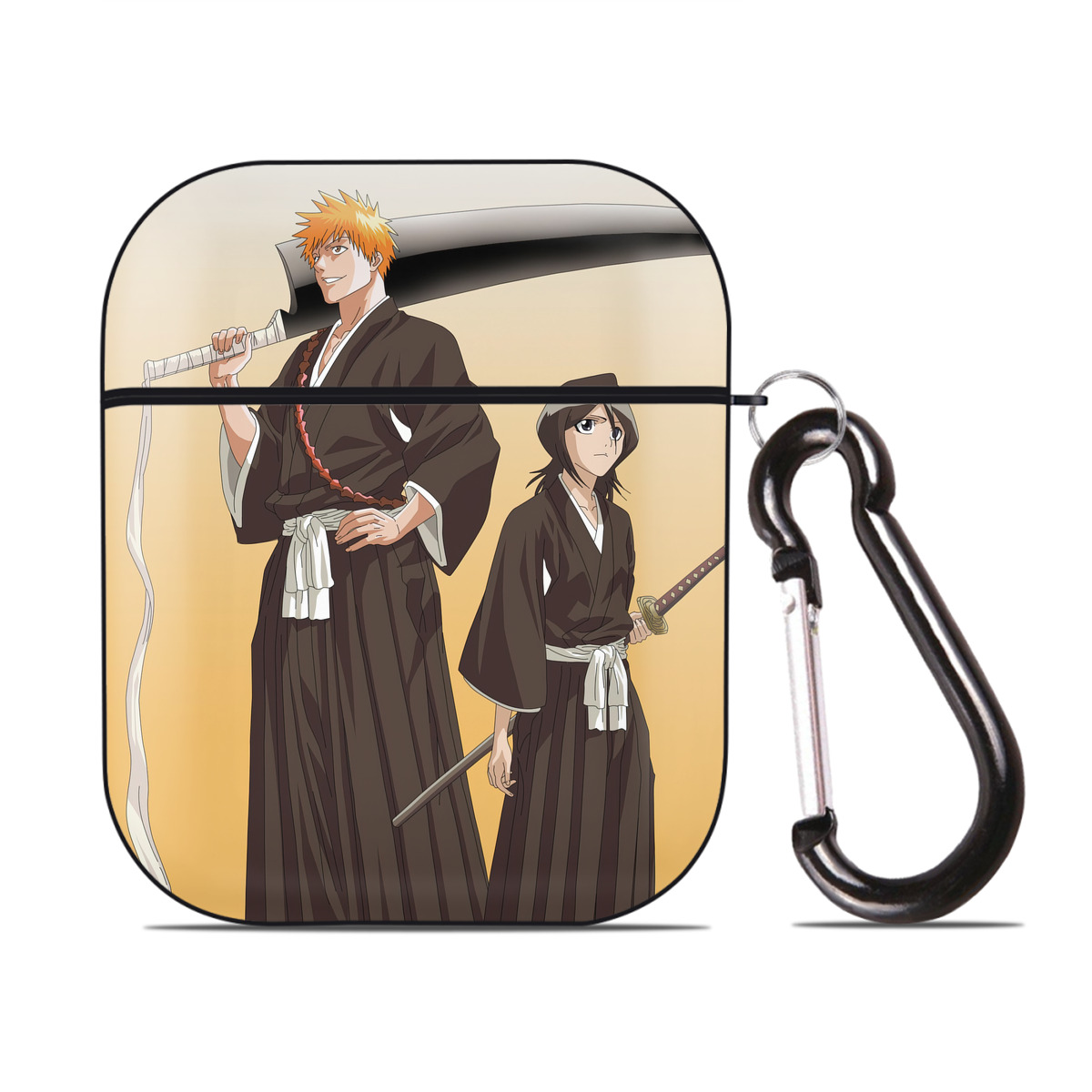 （画像用） ブリーチ BLEACH AirPods 第2世代保護ケース ハードシェル ブラック 耐衝撃・防指紋・カラビナ付き