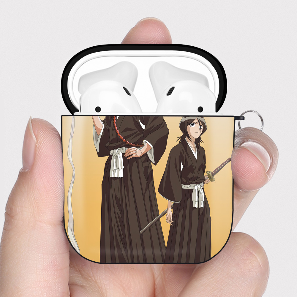 （画像用） ブリーチ BLEACH AirPods 第2世代保護ケース ハードシェル ブラック 耐衝撃・防指紋・カラビナ付き