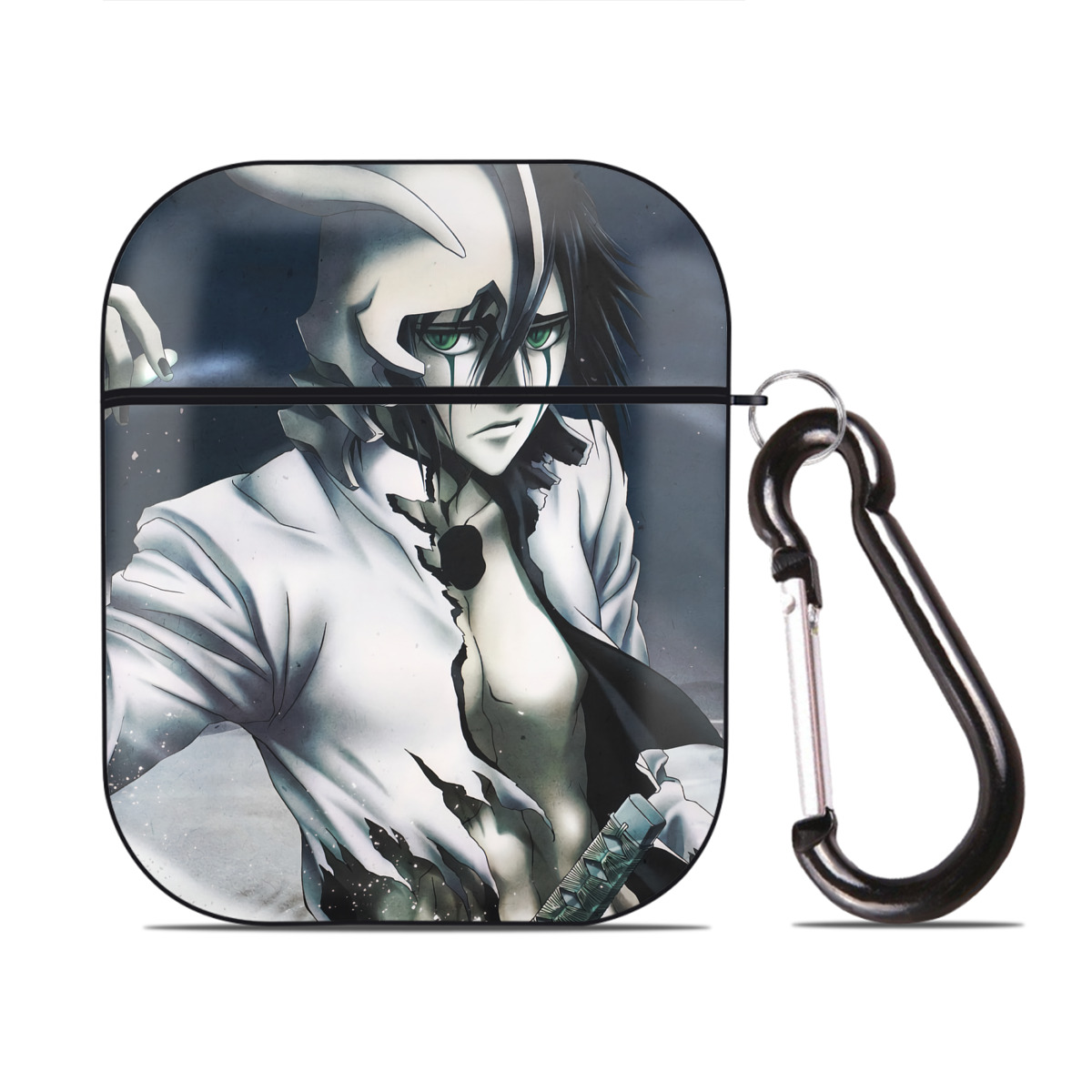 （画像用） ブリーチ BLEACH AirPods 第2世代保護ケース ハードシェル ブラック 耐衝撃・防指紋・カラビナ付き