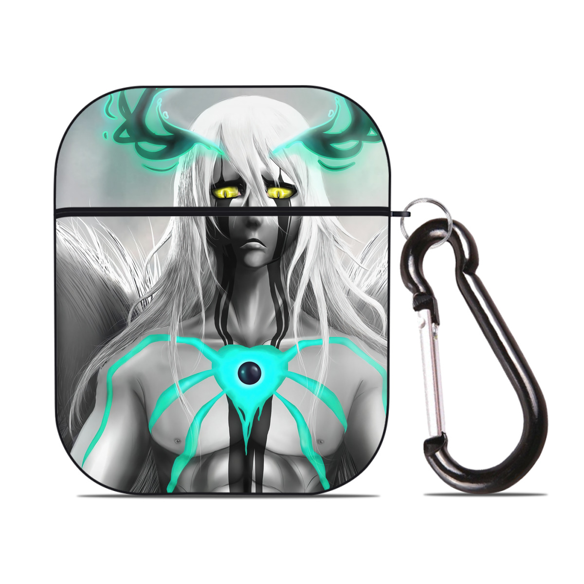 （画像用） ブリーチ BLEACH AirPods 第2世代保護ケース ハードシェル ブラック 耐衝撃・防指紋・カラビナ付き
