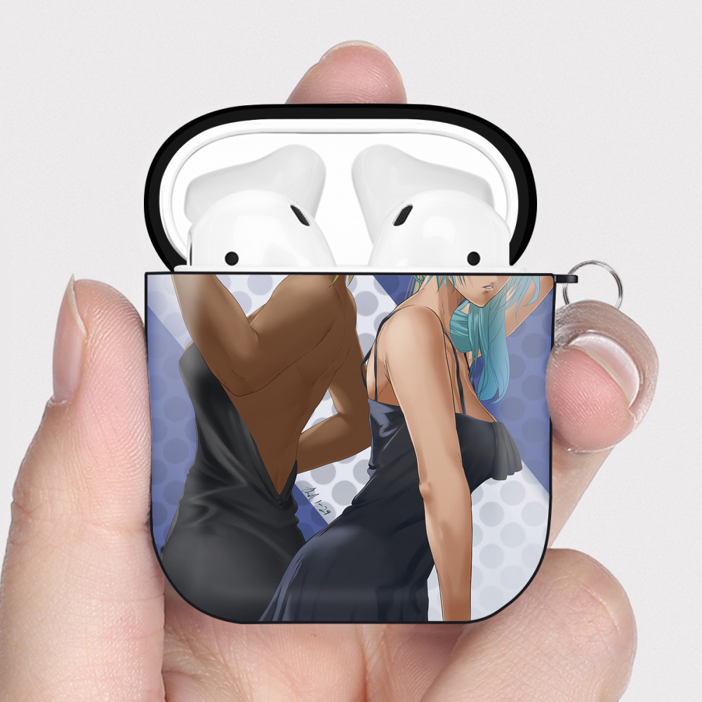 （画像用） ブリーチ BLEACH AirPods 第2世代保護ケース ハードシェル ブラック 耐衝撃・防指紋・カラビナ付き
