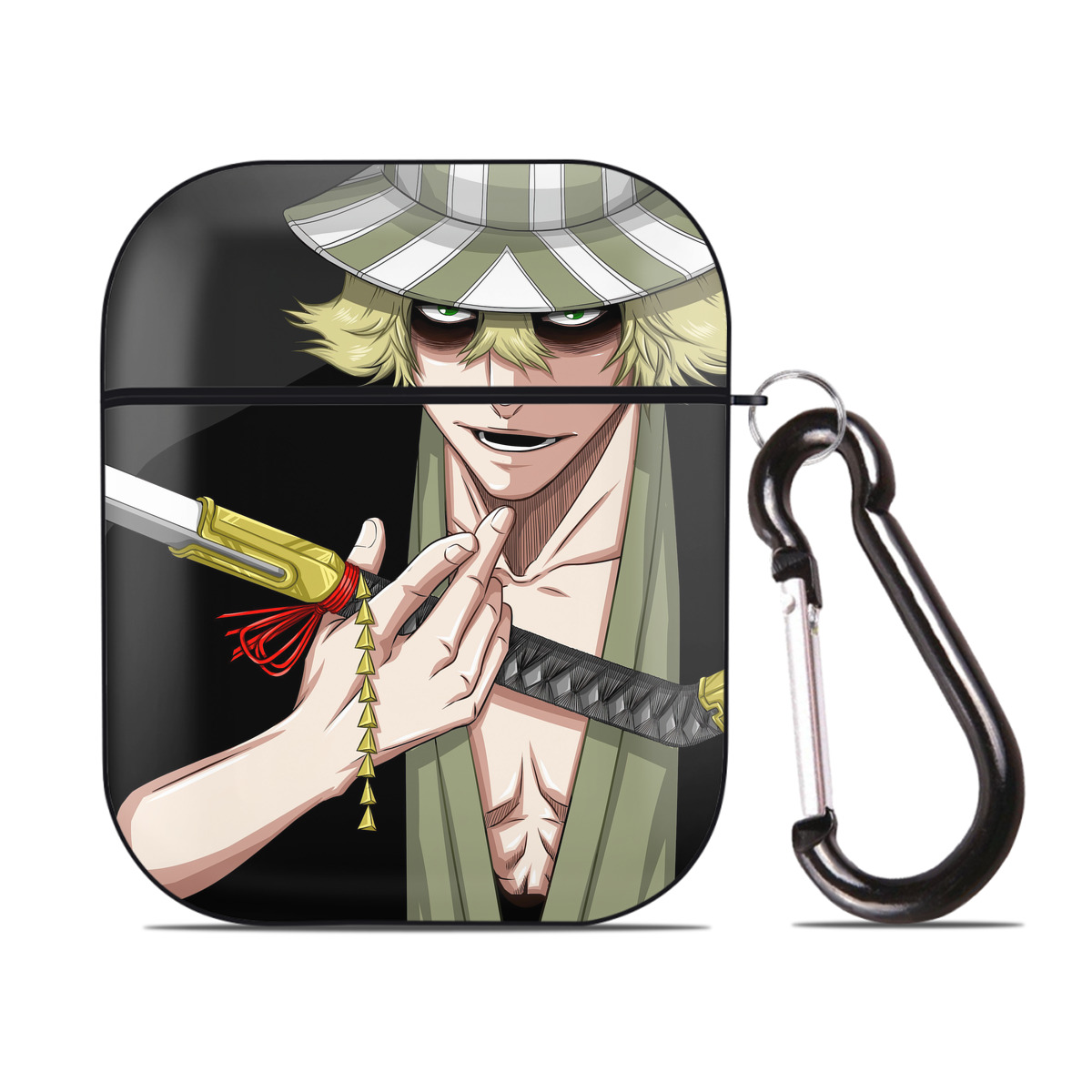 （画像用） ブリーチ BLEACH AirPods 第2世代保護ケース ハードシェル ブラック 耐衝撃・防指紋・カラビナ付き