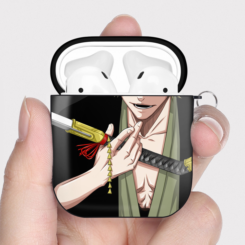 （画像用） ブリーチ BLEACH AirPods 第2世代保護ケース ハードシェル ブラック 耐衝撃・防指紋・カラビナ付き