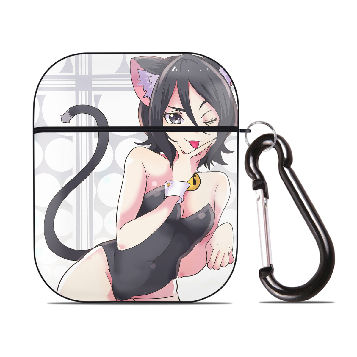 （画像用） ブリーチ BLEACH AirPods 第2世代保護ケース ハードシェル ブラック 耐衝撃・防指紋・カラビナ付き