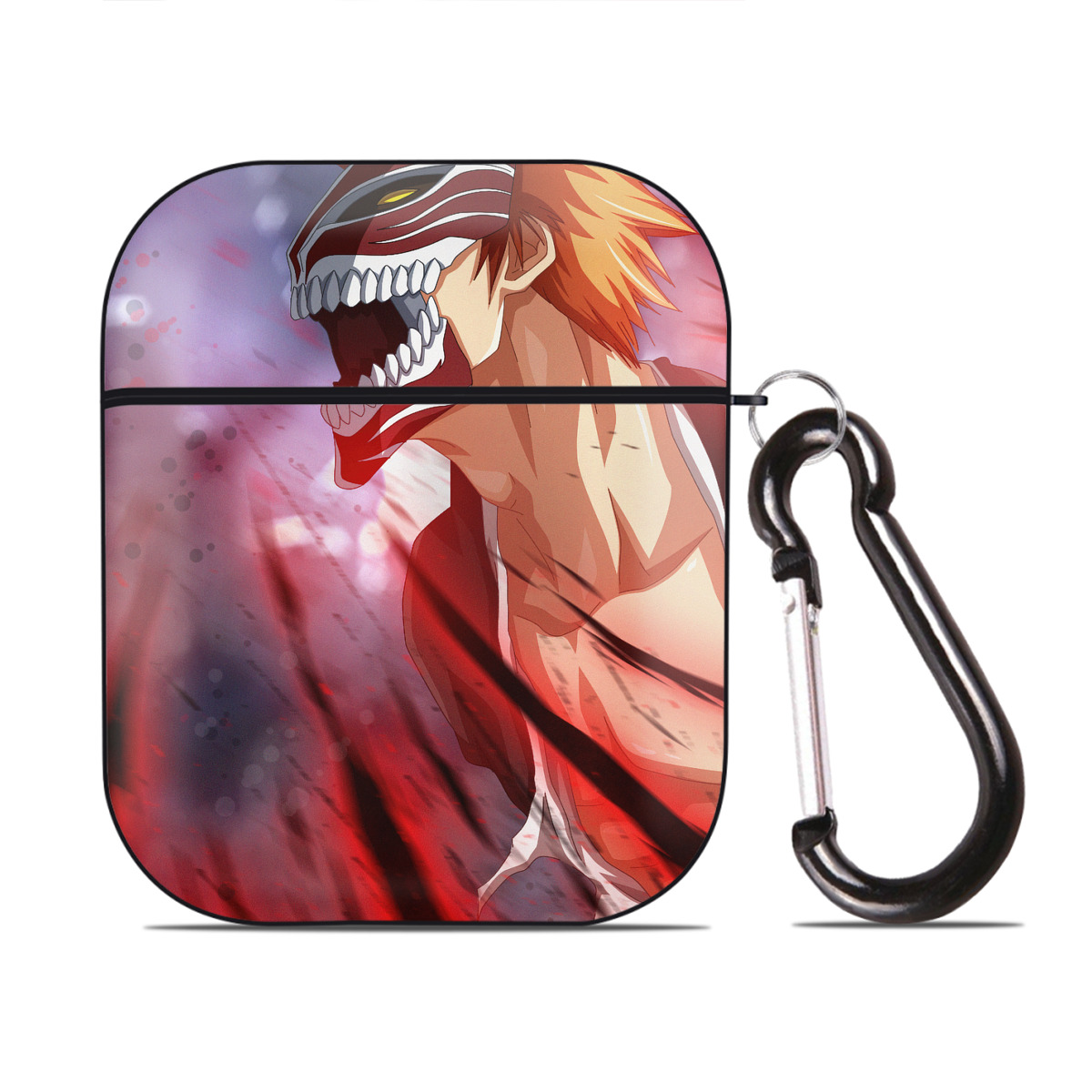 （画像用） ブリーチ BLEACH AirPods 第2世代保護ケース ハードシェル ブラック 耐衝撃・防指紋・カラビナ付き