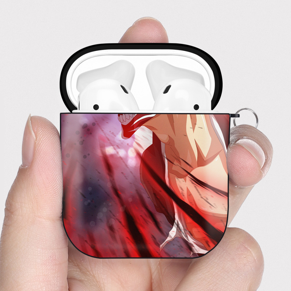 （画像用） ブリーチ BLEACH AirPods 第2世代保護ケース ハードシェル ブラック 耐衝撃・防指紋・カラビナ付き