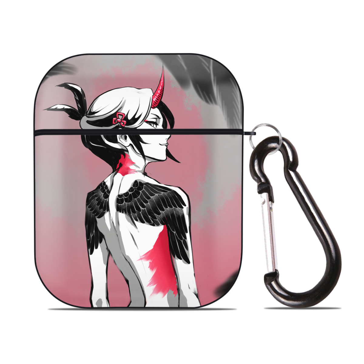 （画像用） ブリーチ BLEACH AirPods 第2世代保護ケース ハードシェル ブラック 耐衝撃・防指紋・カラビナ付き