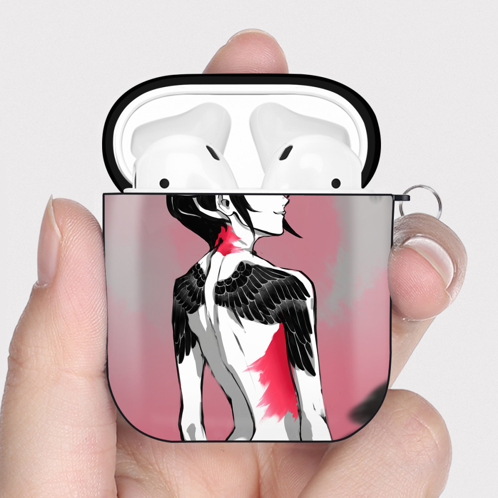 （画像用） ブリーチ BLEACH AirPods 第2世代保護ケース ハードシェル ブラック 耐衝撃・防指紋・カラビナ付き