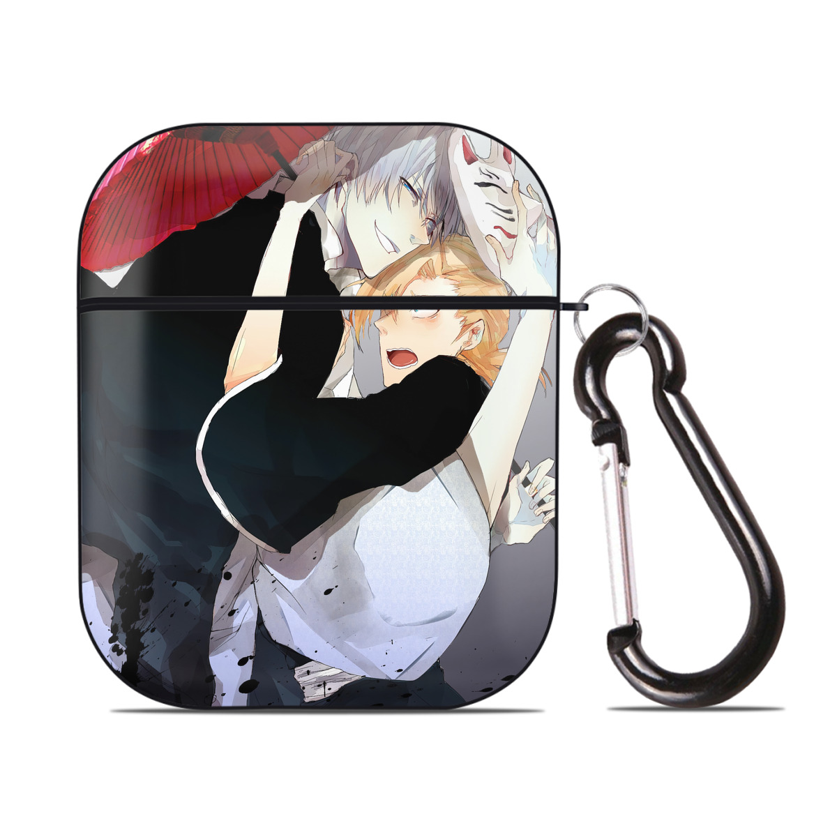 （画像用） ブリーチ BLEACH AirPods 第2世代保護ケース ハードシェル ブラック 耐衝撃・防指紋・カラビナ付き