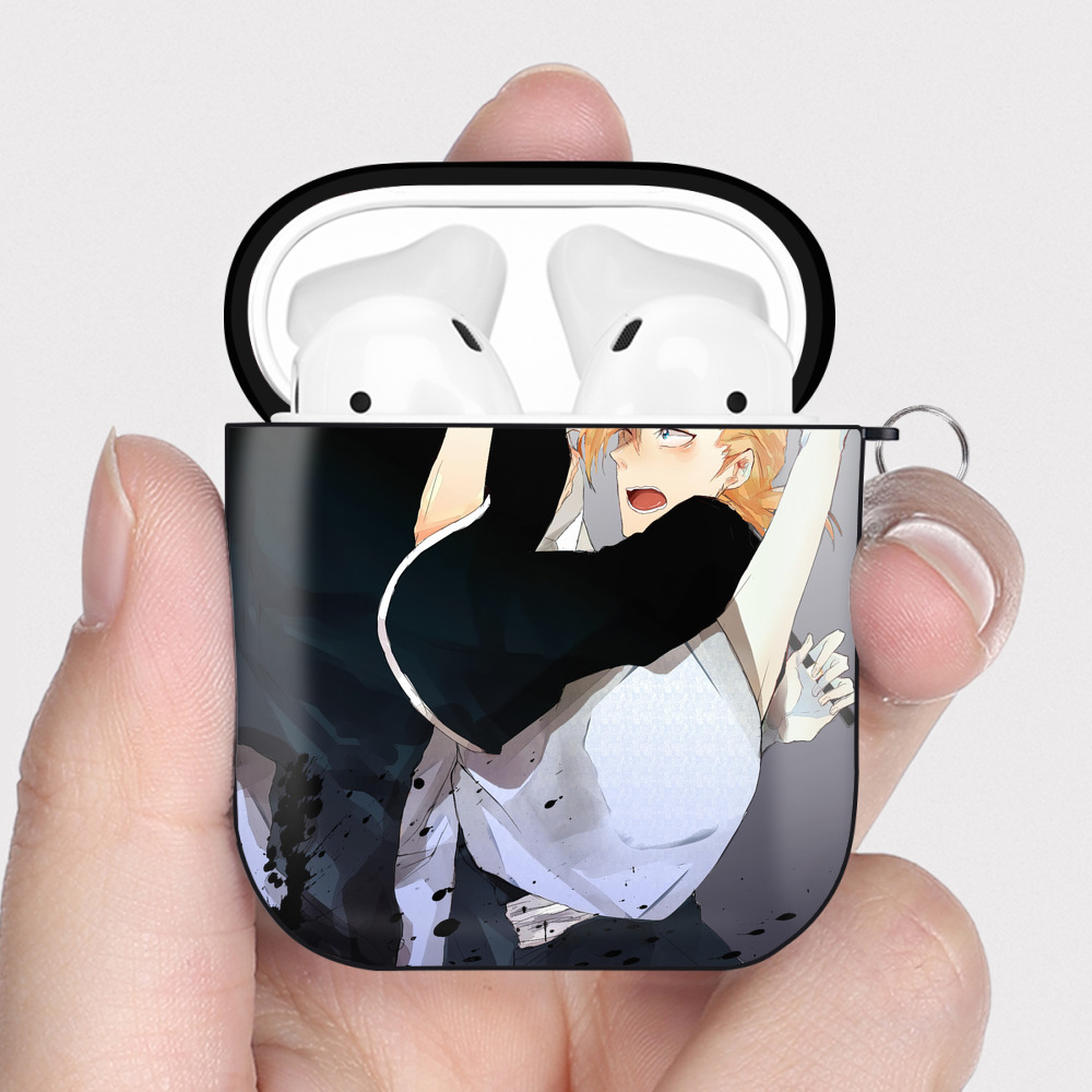（画像用） ブリーチ BLEACH AirPods 第2世代保護ケース ハードシェル ブラック 耐衝撃・防指紋・カラビナ付き