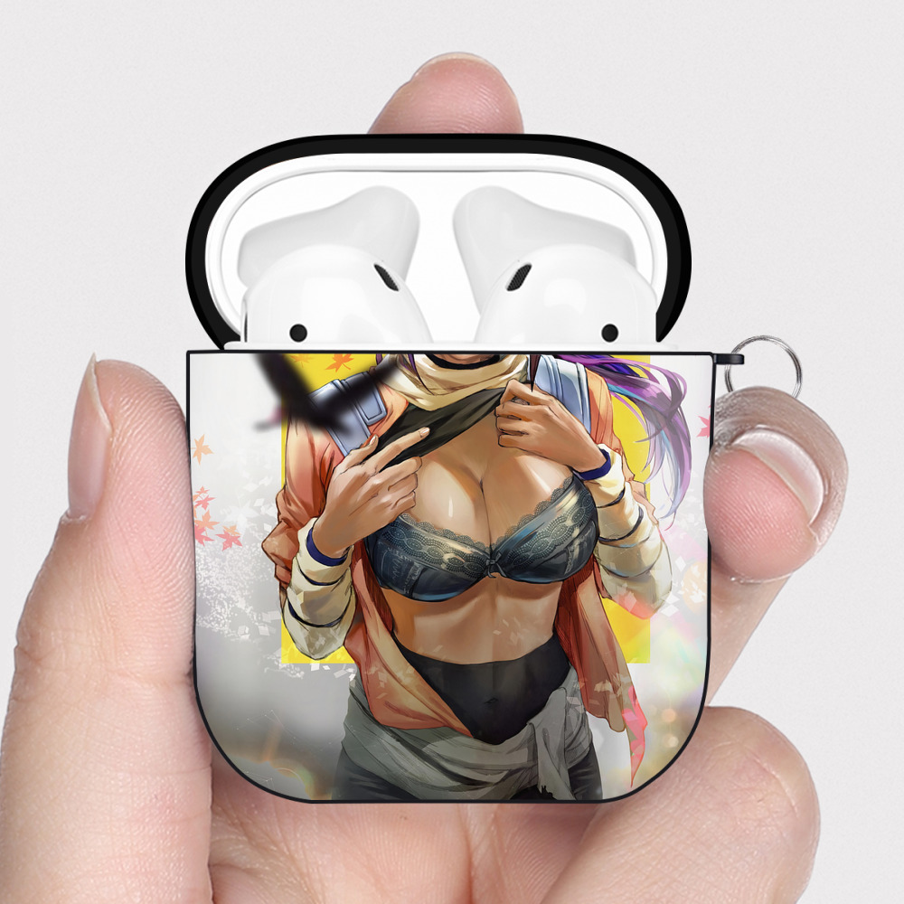 （画像用） ブリーチ BLEACH AirPods 第2世代保護ケース ハードシェル ブラック 耐衝撃・防指紋・カラビナ付き