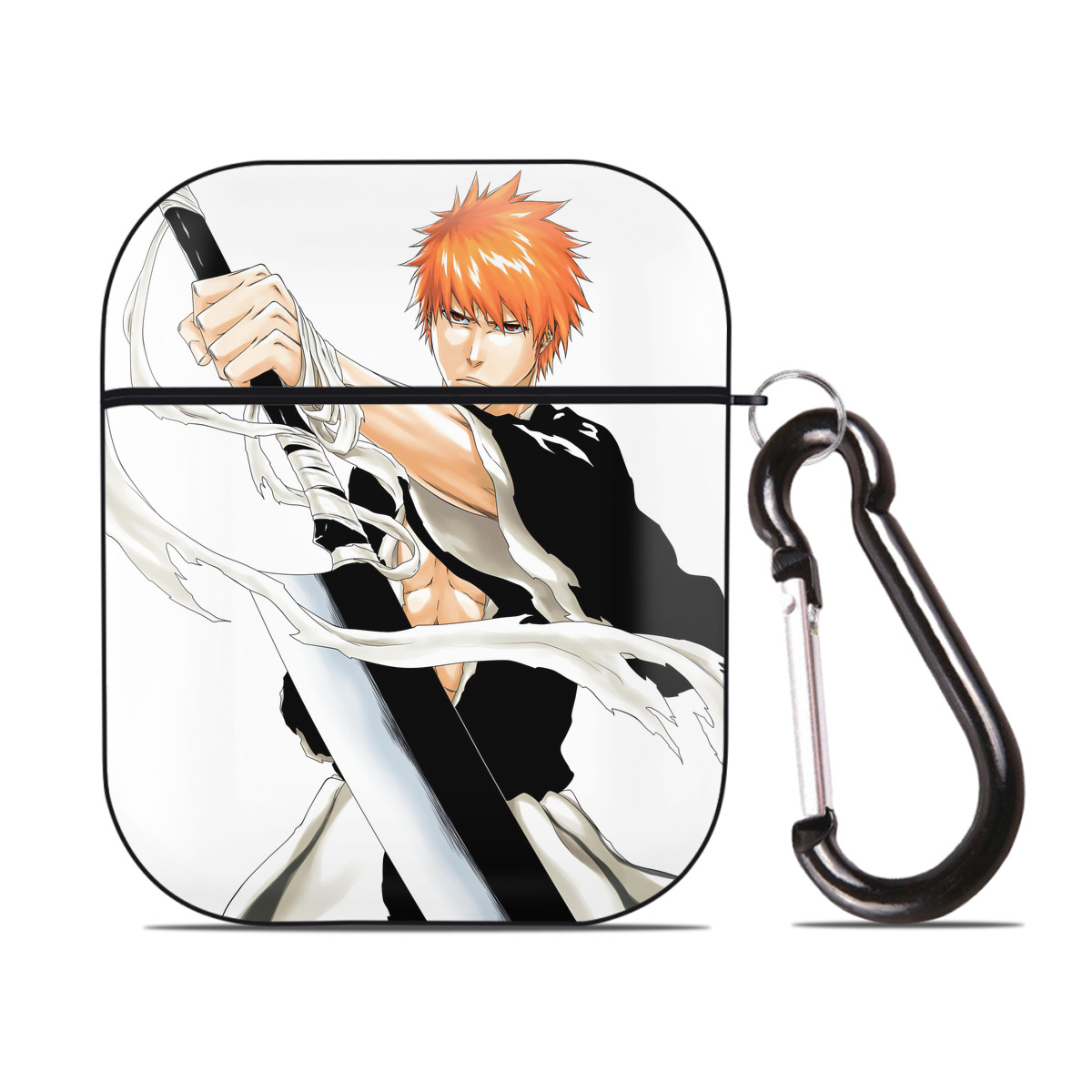 （画像用） ブリーチ BLEACH AirPods 第2世代保護ケース ハードシェル ブラック 耐衝撃・防指紋・カラビナ付き