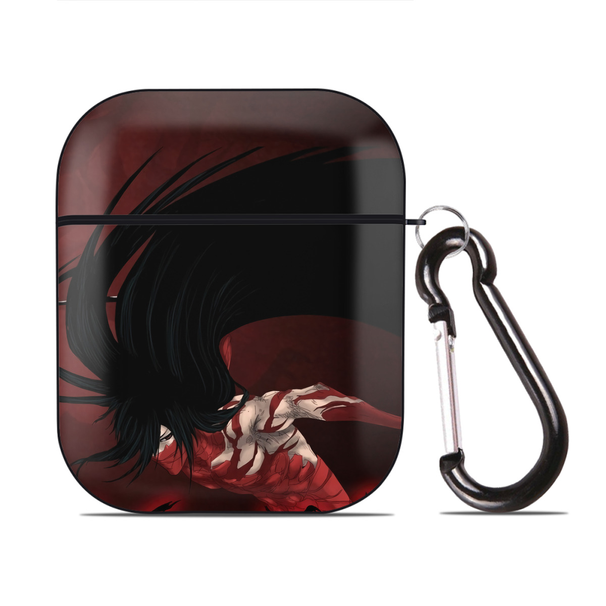 （画像用） ブリーチ BLEACH AirPods 第2世代保護ケース ハードシェル ブラック 耐衝撃・防指紋・カラビナ付き