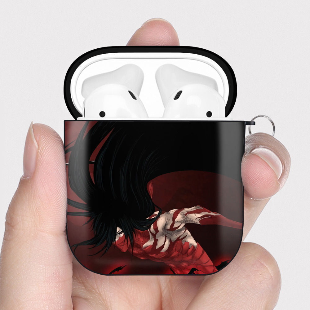 （画像用） ブリーチ BLEACH AirPods 第2世代保護ケース ハードシェル ブラック 耐衝撃・防指紋・カラビナ付き