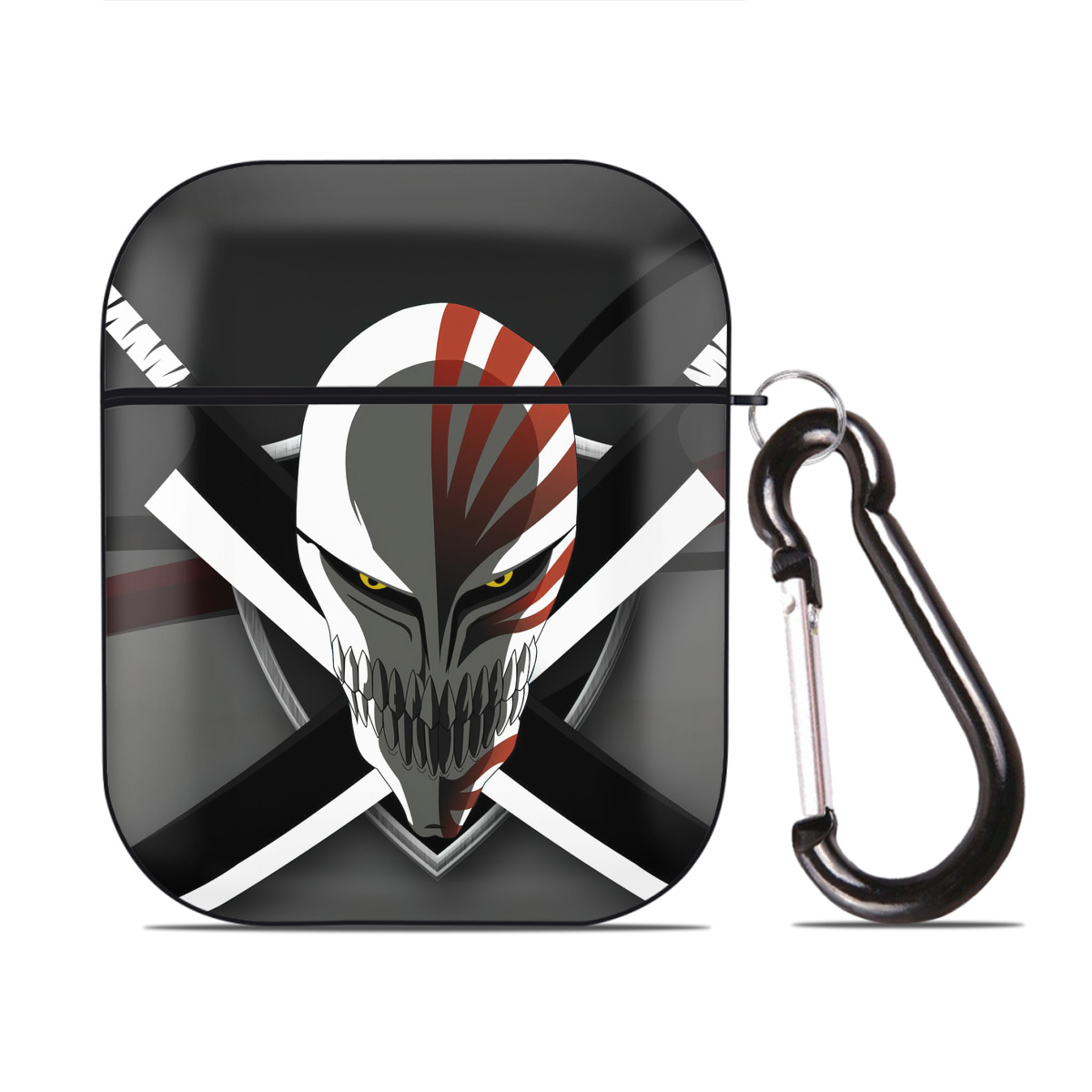 （画像用） ブリーチ BLEACH AirPods 第2世代保護ケース ハードシェル ブラック 耐衝撃・防指紋・カラビナ付き