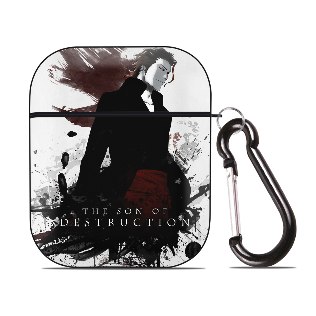 （画像用） ブリーチ BLEACH AirPods 第2世代保護ケース ハードシェル ブラック 耐衝撃・防指紋・カラビナ付き